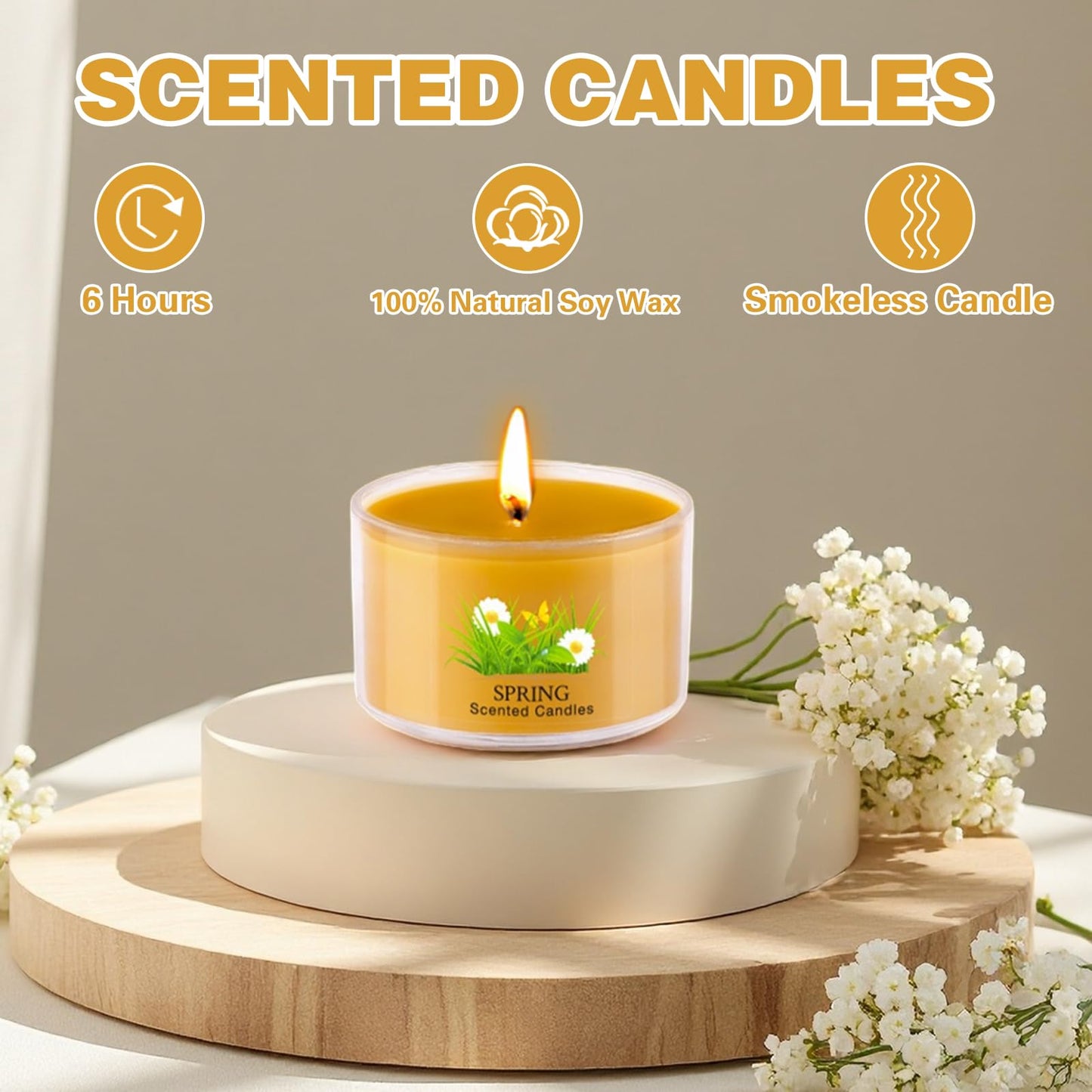 Aromatherapy Scented Candles 20 Pack - Small Candle Gift Set for Women with 10 Scents, 35g Long-Lasting Soy Wax Candles for Relaxation, Yoga, Bath, Home Decor, Mother's Day, Birthday Present