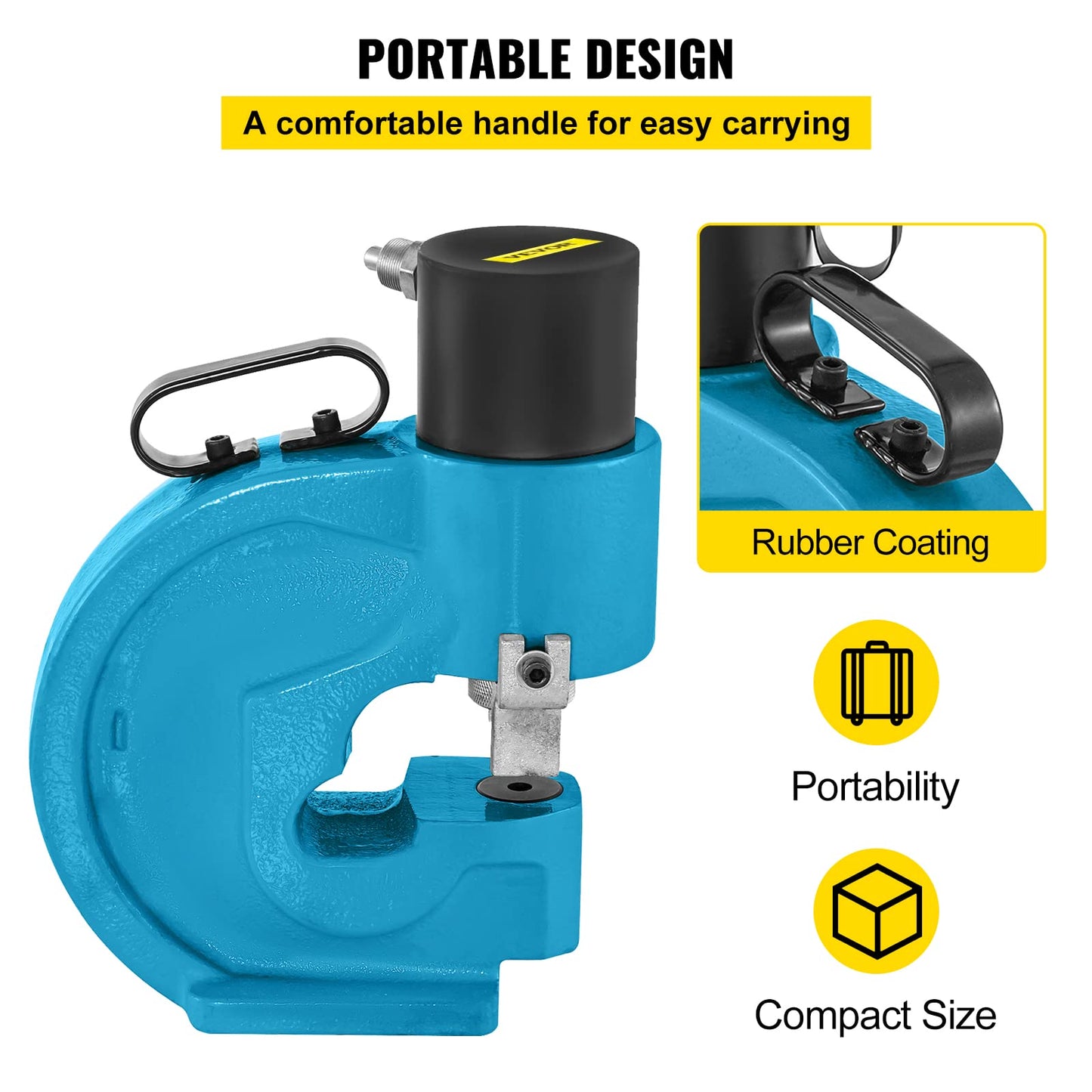 Happybuy CH-70 Hydraulic Hole Punching Tool 35T Hole Digger Force Puncher Smooth Hole Puncher for Iron Plate Copper Bar Aluminum Stainless Steel