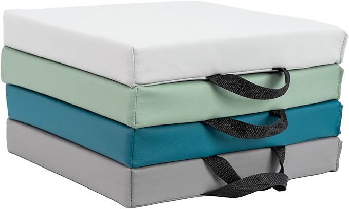 Factory Direct Partners Softscape Toddler, 12" Square, 4-Piece-Glacier Floor Cushion