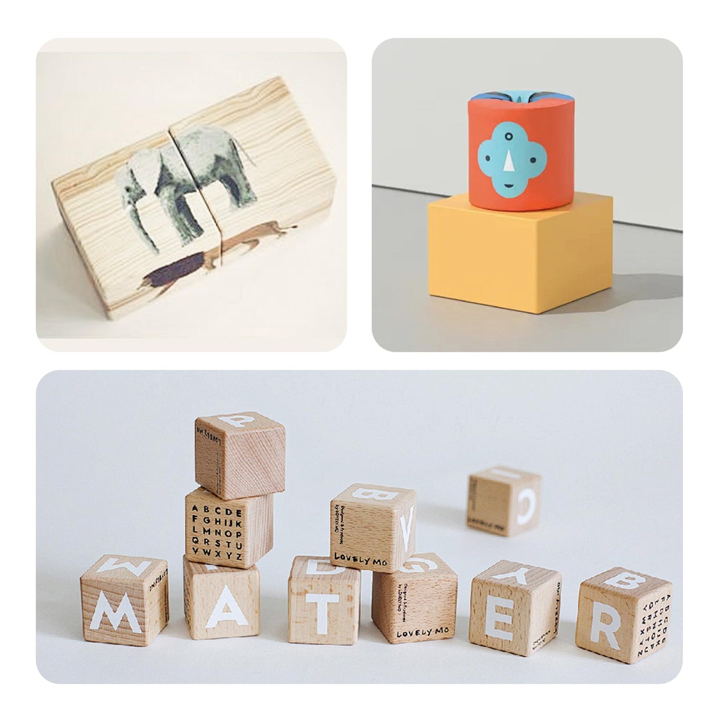 Runseaway 8Pcs 2inch Unfinished Natural Wooden Cubes, Square Craft Wood Blocks for DIY Projects, Blank Wood Squares for Art, Building, Personalized Crafts, Wedding Decor, and Creative Displays