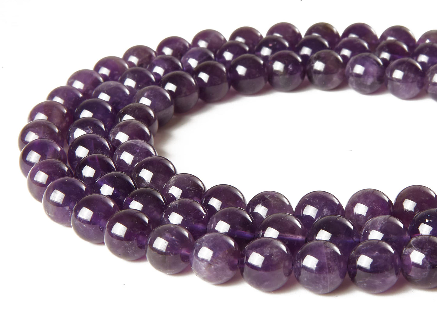 100pcs 8mm Amethyst Beads Natural Gemstone Beads Round Loose Beads for Jewelry Making