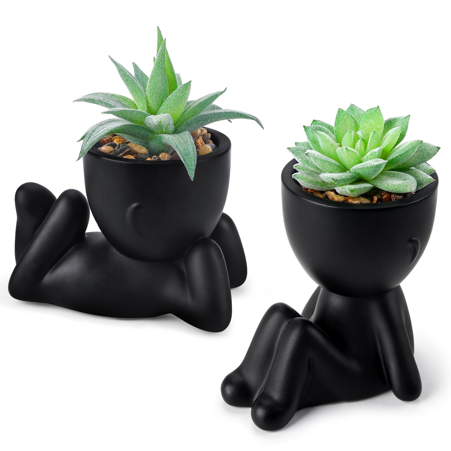 Der Rose 2 Pack Fake Plants Succulent Plants Artificial for Home Bathroom Living Room Office Decor