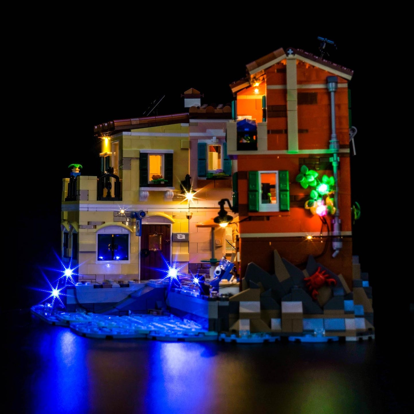BRICKSHINING LED Lighting Compatible with Lego 21359 Italian Riviera,Light Kit Compatible with Lego Architectural 21359 for Adults,NOT Included The Model Set - JUST Lights