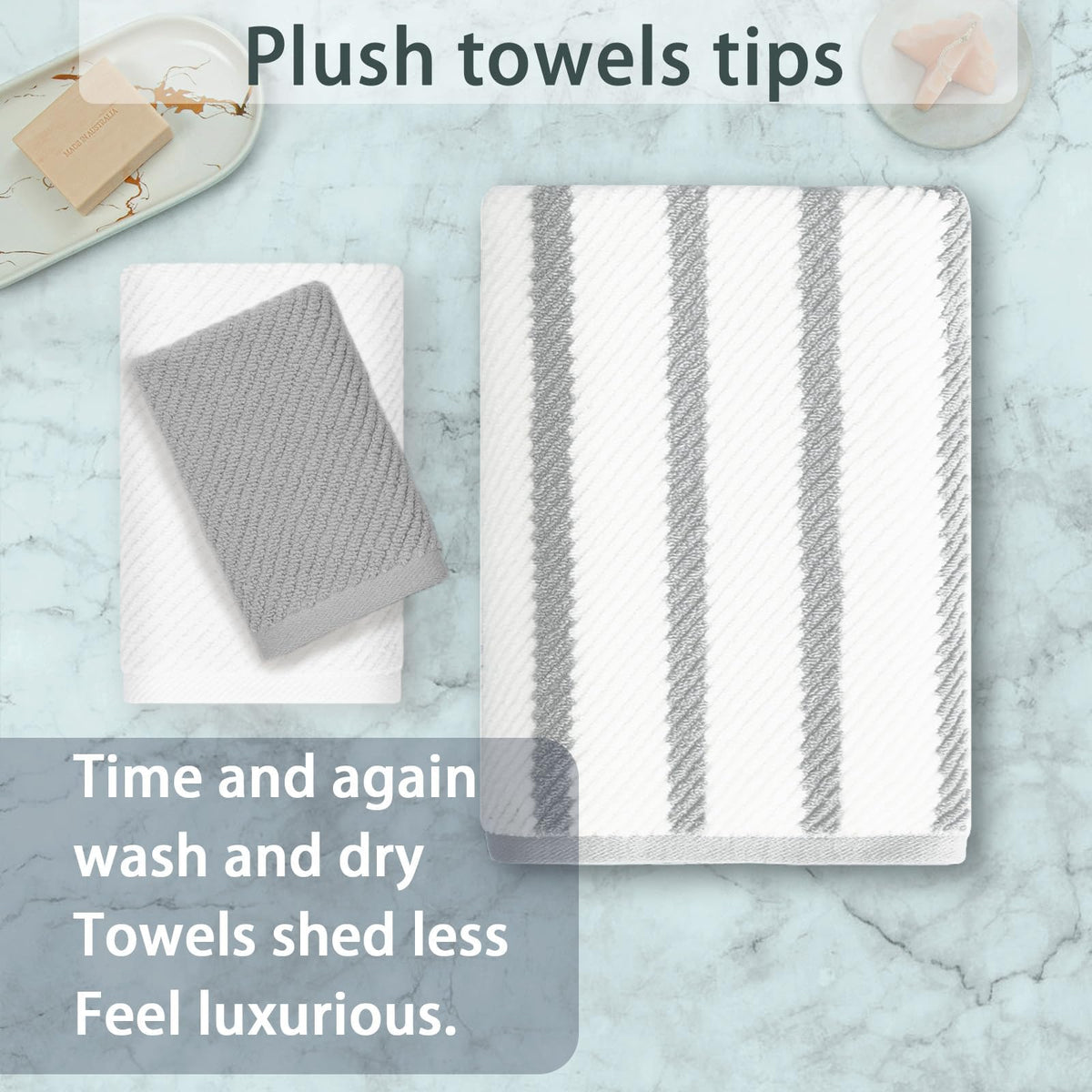 Stripe 3PC Towel Set (3 Count)