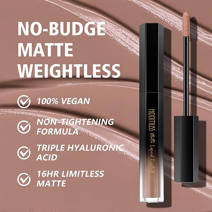Red Lipstick Set Long Lasting 3Pc Matte Liquid Lipsticks for Women Non Transfer Smudgeproof Red Orange Nude Lipstick Kit Cruelty Free Lip Color, 13/51/61