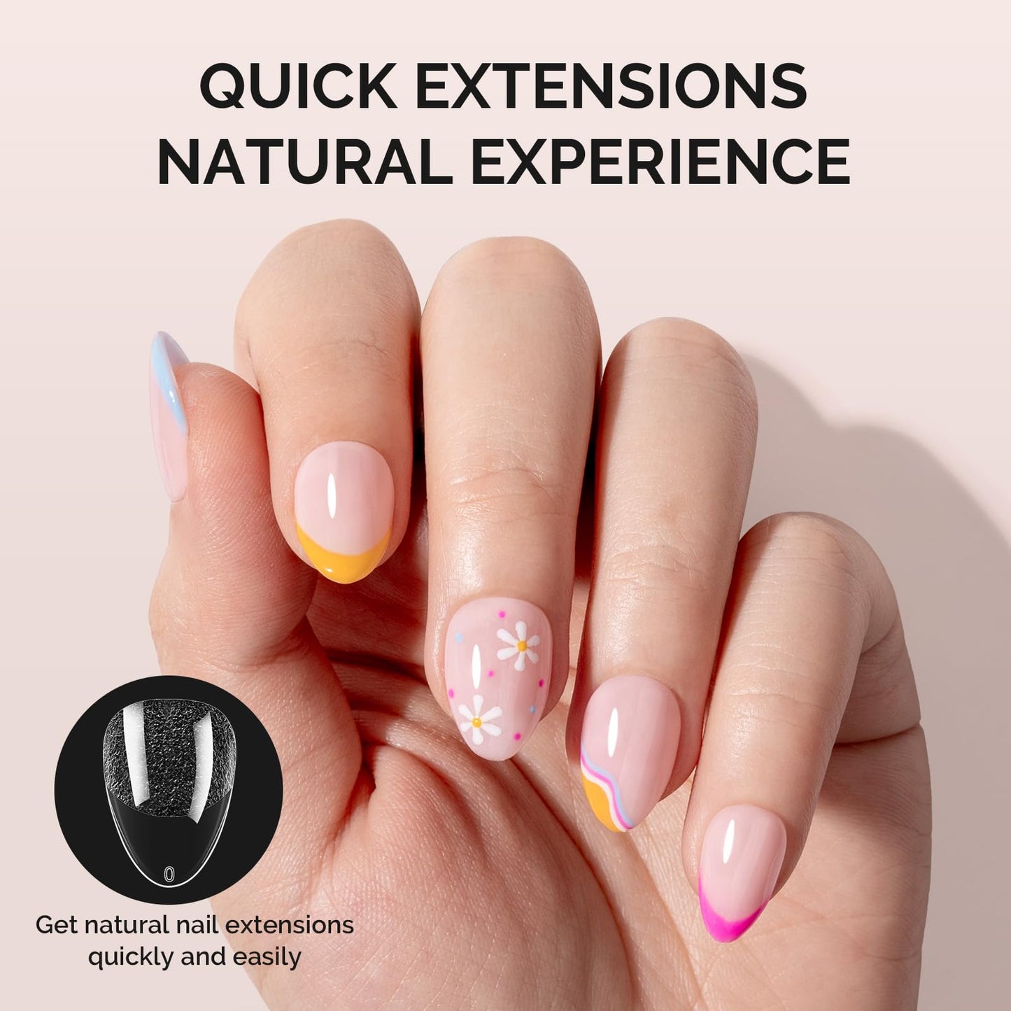 MelodySusie Extra Short Almond X Nail Tips - 600Pcs 15 Sizes Clear Acrylic, Half Matte Full Cover Press on Nails for DIY Extension & Salon Use, Pre-Shaped for Long-Lasting Manicure