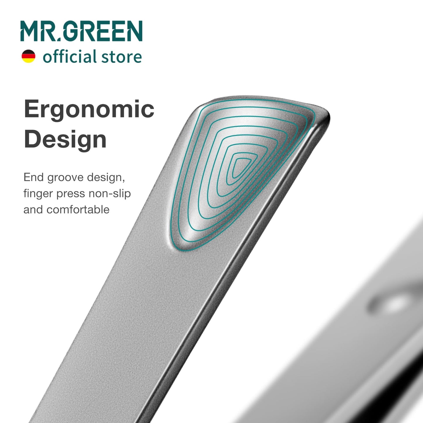 MR.GREEN Oblique Toenail Clipper Stainless Steel Pedicure Tools Good at Cutting Thick and Hard Nails Professional Ingrown Nail Cutter (Nail Clipper)
