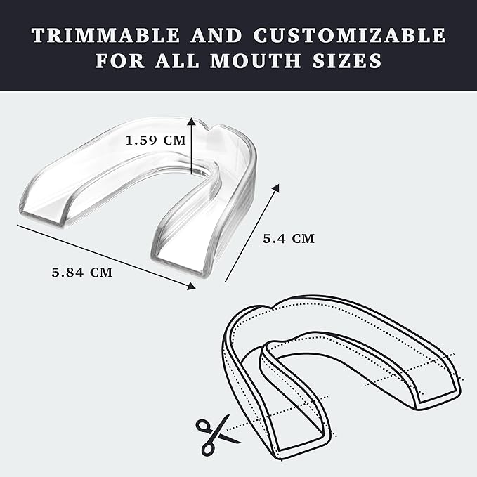 Resolve Night Guard - Custom-Fit Professional Mouth Guard for Nighttime Teeth Grinding and Clenching, Relieve Tooth Pain at Night with 2-Pack Night Guard (Clear)