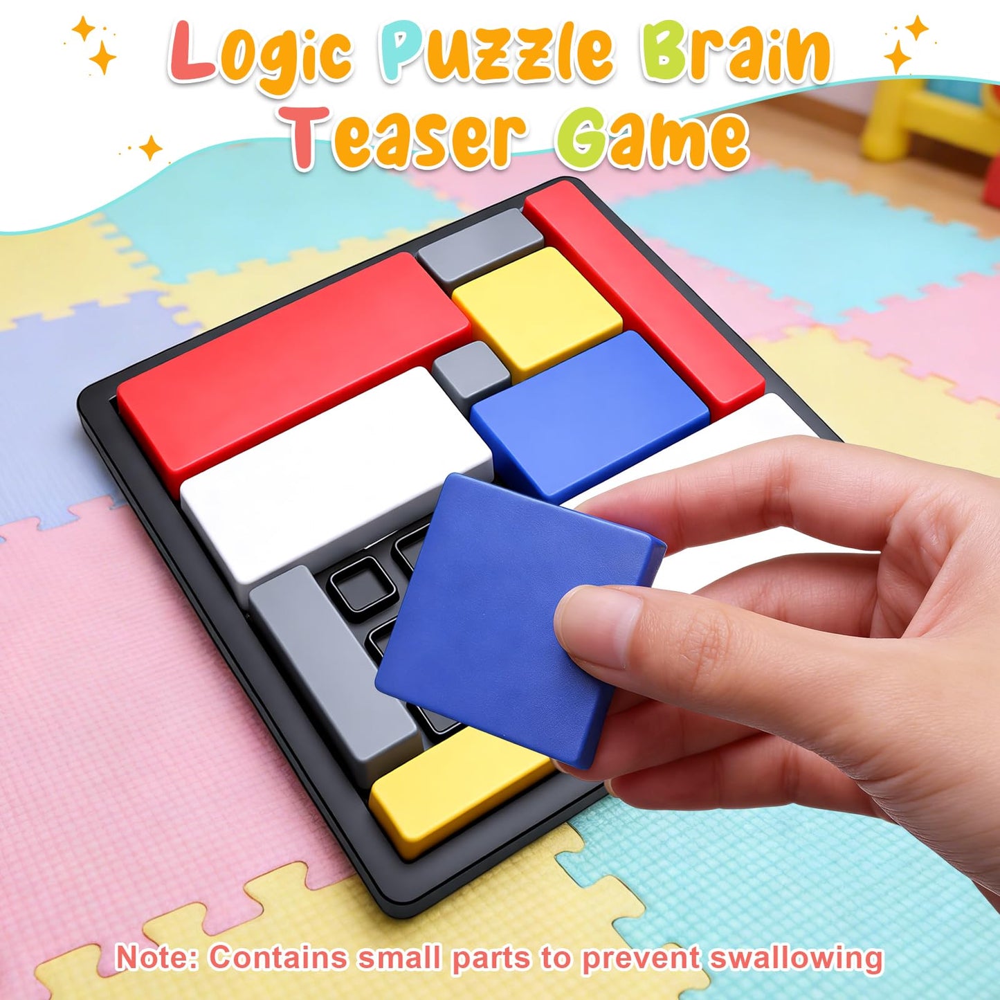2 Pcs Logic Puzzle Brain Teaser Game for Adults, 88 Challenges 4 Difficulty Levels Logic Puzzles, Portable STEM Educational Thinking Game Toy for Classroom, Family Brain Training
