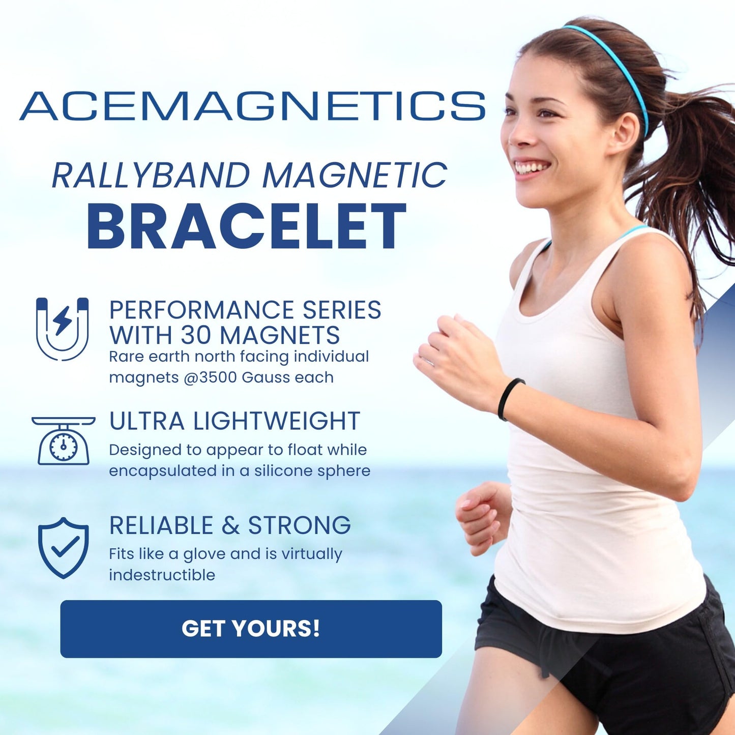 AceMagnetics Rally Band 30 Magnet Performance Series: Black - M