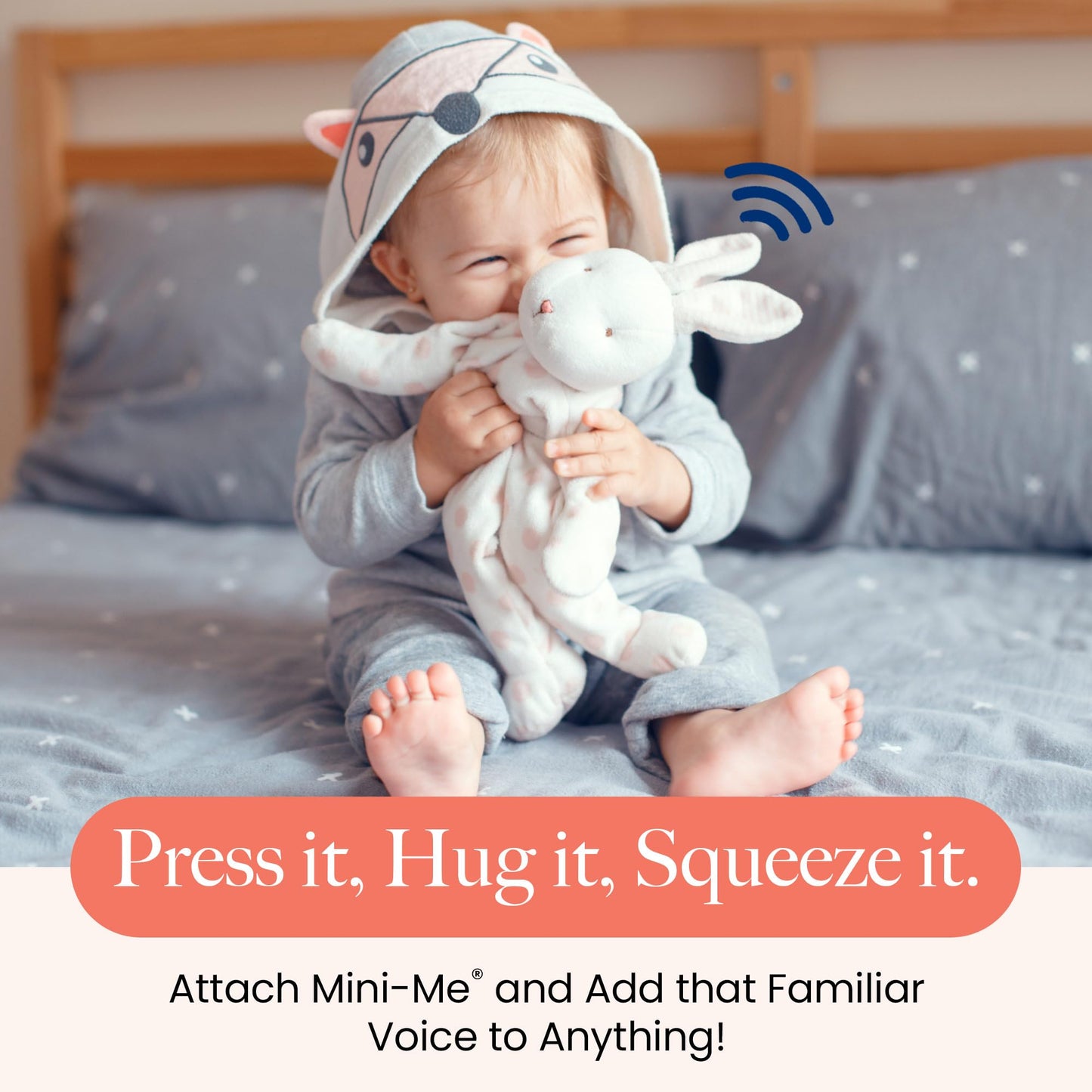 VOICEGIFT Mini-Me, 60-Second Multi-Message Audio Recorder for Plush Toys, Quilts, Pillow, Crafts, Playful Mini Voice Gift Inserts for Custom Sound Gifting & DIY Projects 1-Pack