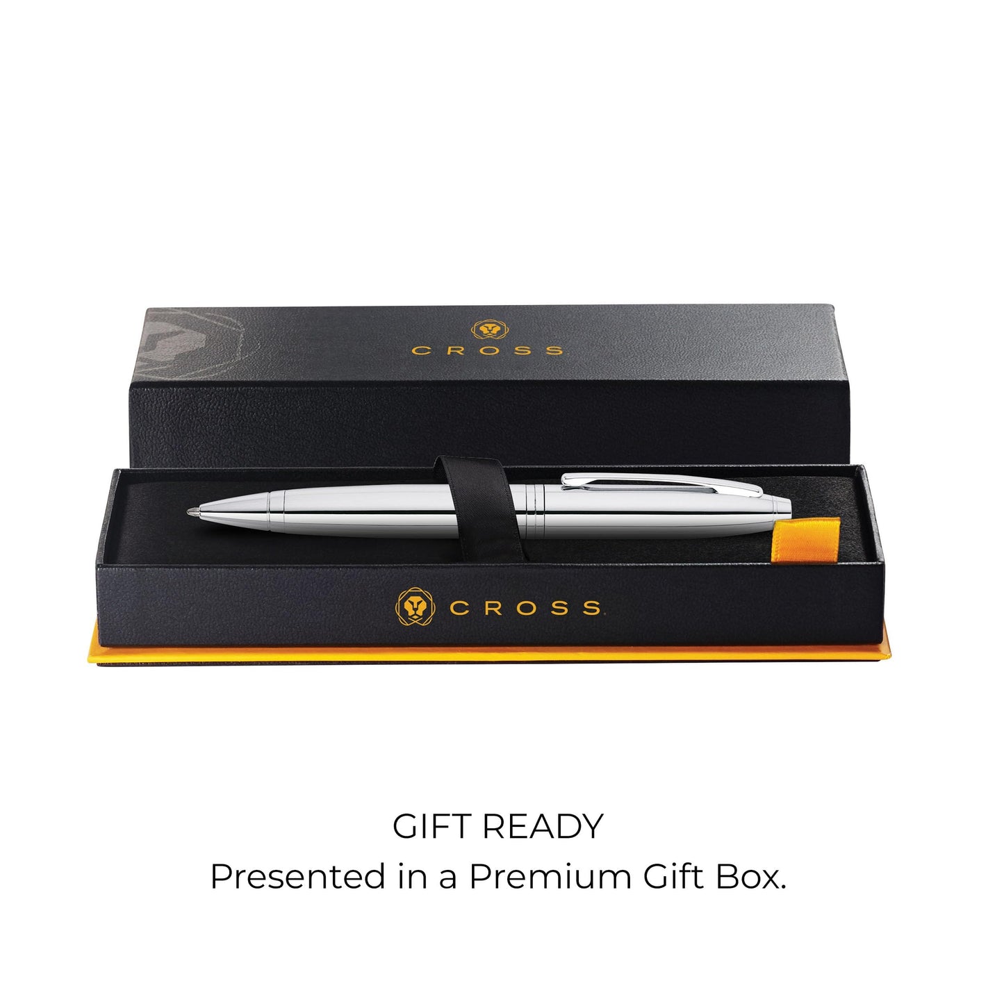 Cross Calais Polished Chrome Ballpoint Pen - High-End Pen for Everyday Use - Professional Desk Essential - Smooth Writing - Durable Construction - Black Ink - Gift Box Included