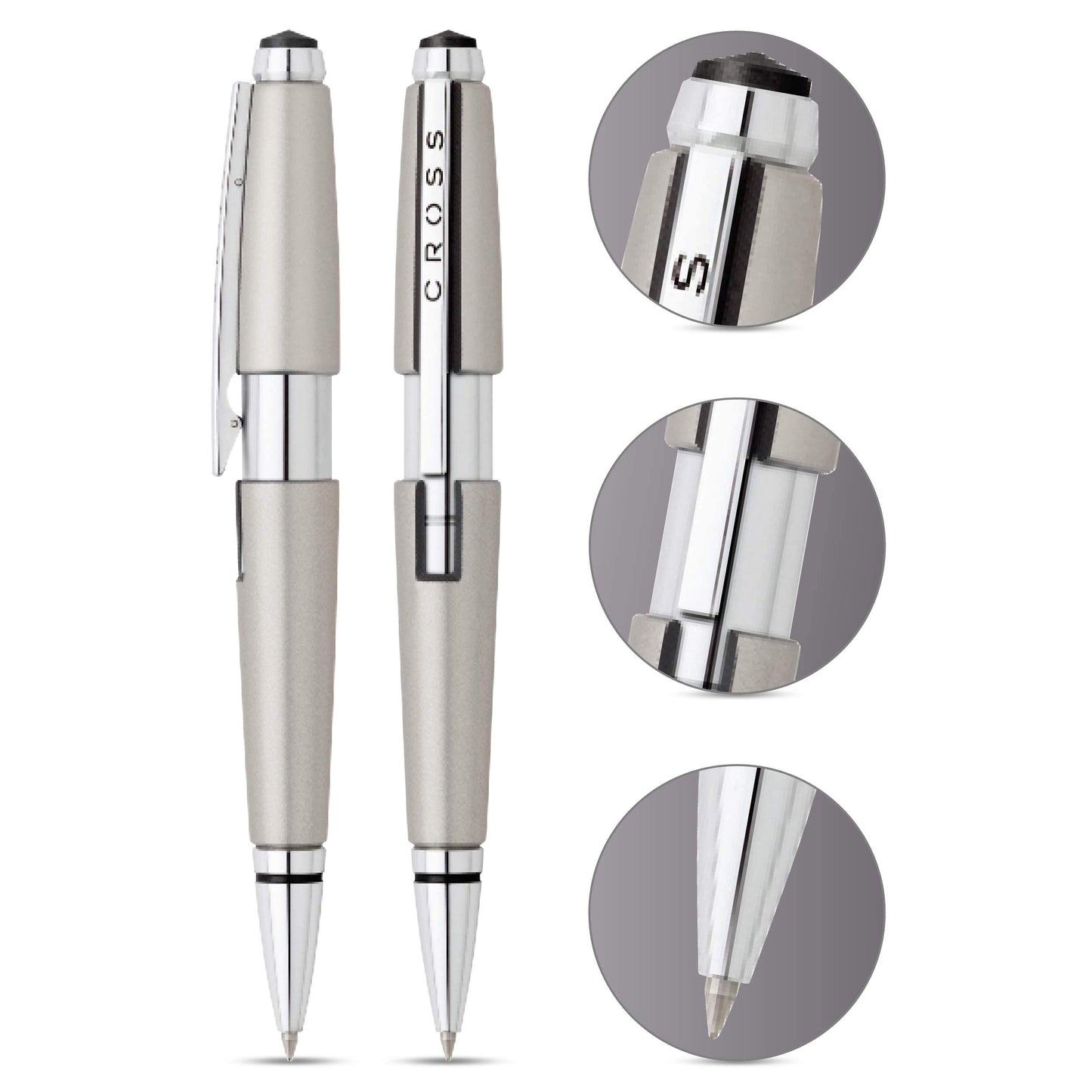 Cross Edge Titanium Blast Rollerball Pen - AT0555-5