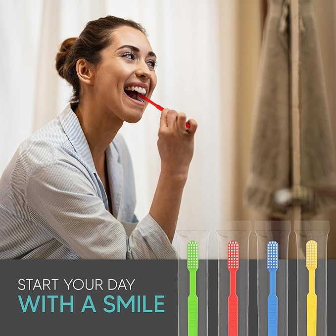 300 Pack Disposable Toothbrushes with Toothpaste, Built in | Prepasted Toothbrushes Individually Wrapped | Single Use Waterless Tooth Brush Soft Bristles for School, Hotel, Camping, Travel