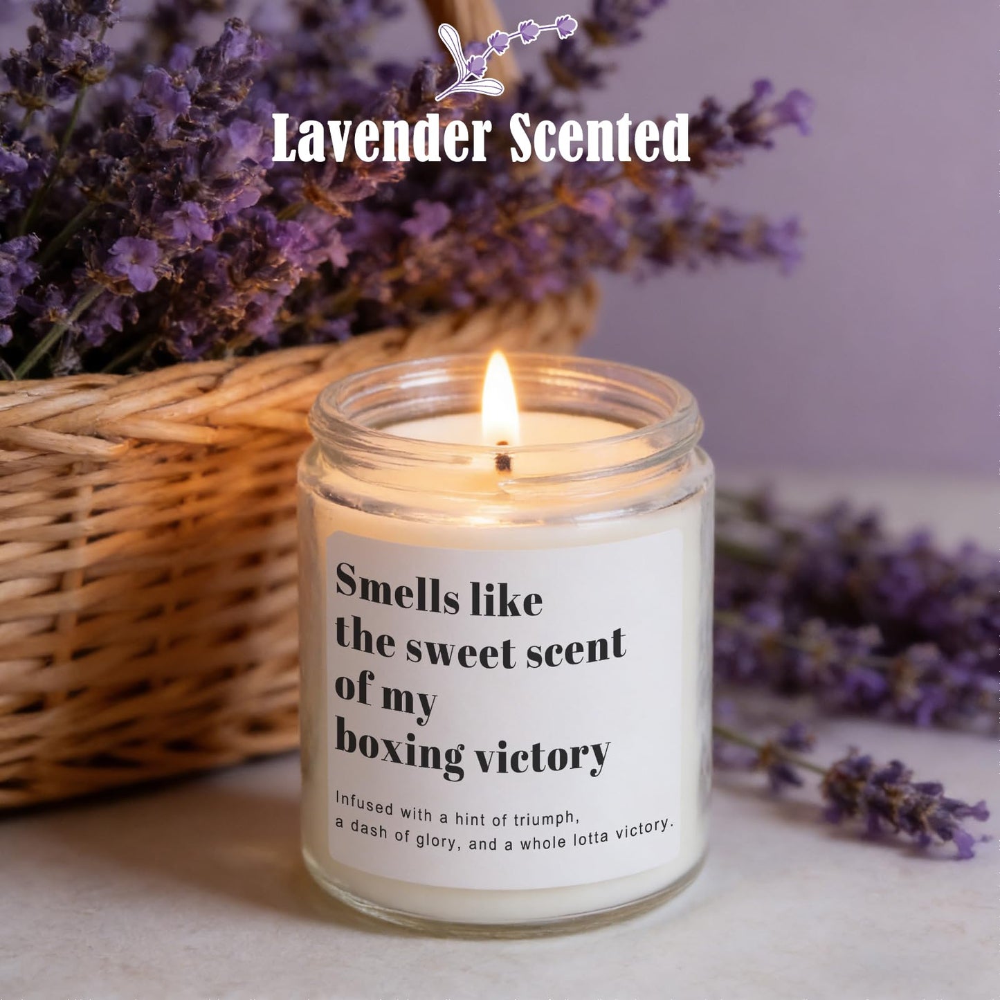 RIZOOCE Funny Boxing Gifts for Men & Women - Scented Candle for Boxers - Unique Boxing Accessories & Decor - Birthday, Christmas Gift Ideas for Coach & Fighter (7oz)