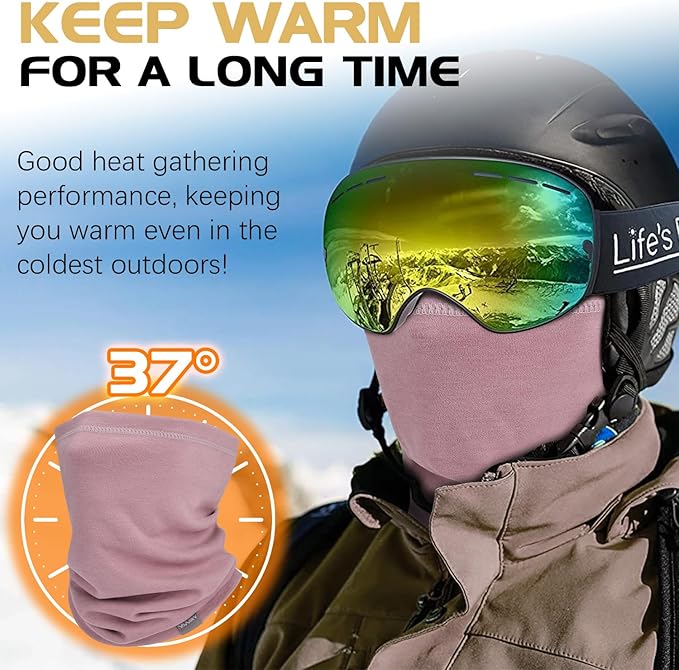 Neck Gaiter Winter Neck Warmer for Men & Women Windproof Face Mask for Cold Weather Breathable Ski Face Cover Scarf