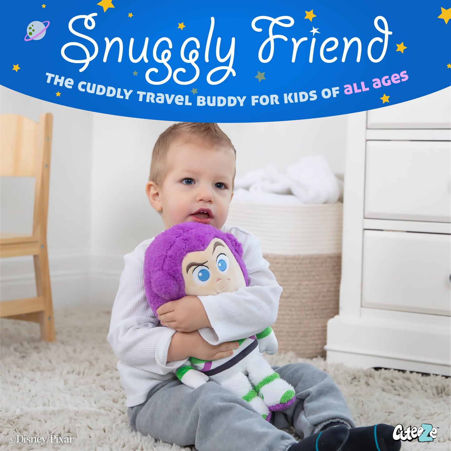 Kids Preferred Disney Pixar Toy Story Buzz Lightyear Toy Cuteeze Extra Soft Plush Stuffed Animal Toy for Baby and Toddler Boys and Girls 12 Inch Size