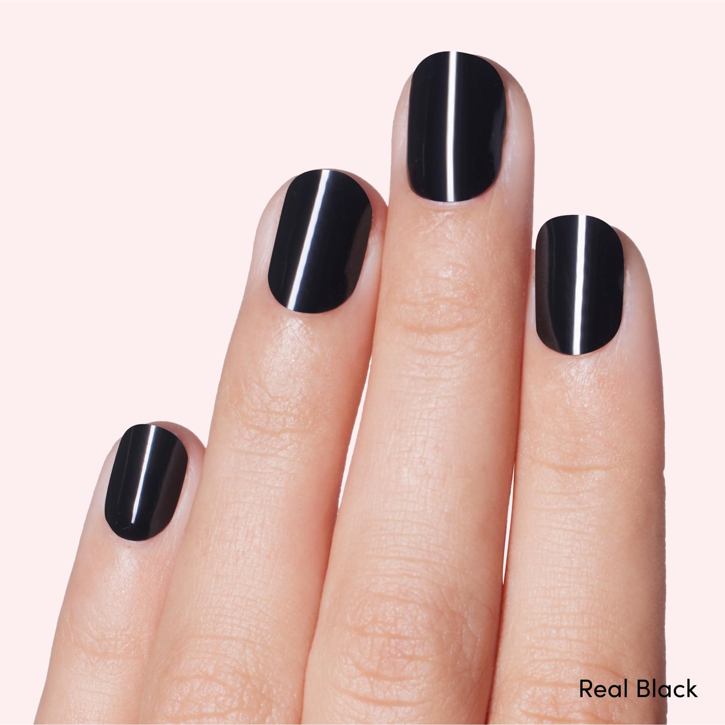 Dashing Diva Glaze Nail Strip Duo - Black Out Collection - Real Black & C'est La Mani - Long Lasting, Chip Resistant, Semi-Cured Gel Nail Strips - Contains 2 Colors