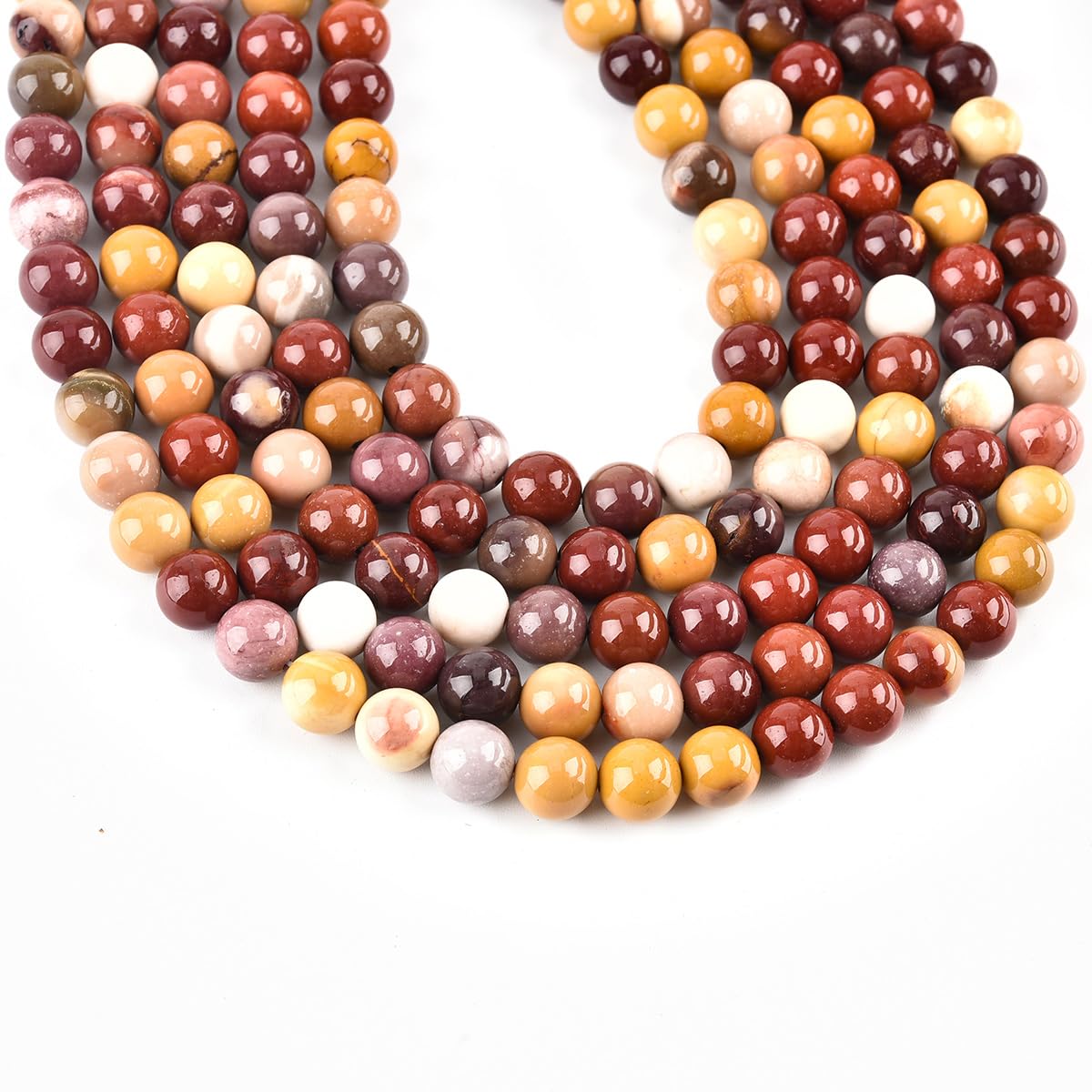 LIFAVOVY Mookaite Jasper Beads for Jewelry Making Natural Gemstone Semi Precious 6mm Round 15 inch(60-65pcs)