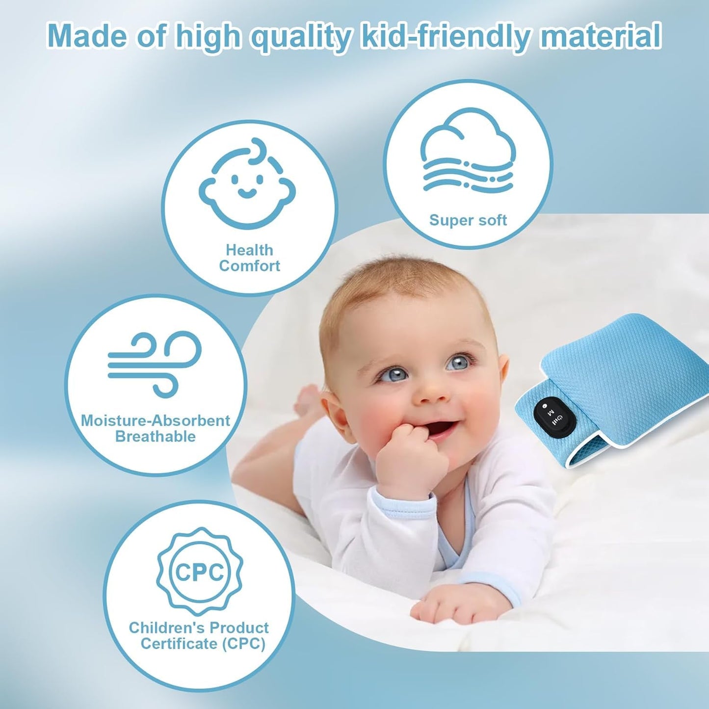 Baby Vibrating Soother,Baby Patter for Sleep,Rechargeable Baby Sleep Soother Pad with 3 Vibration Modes & 90M Timer - Portable Vibration Mattress for Crib, Bassinet, and Travel Stroller