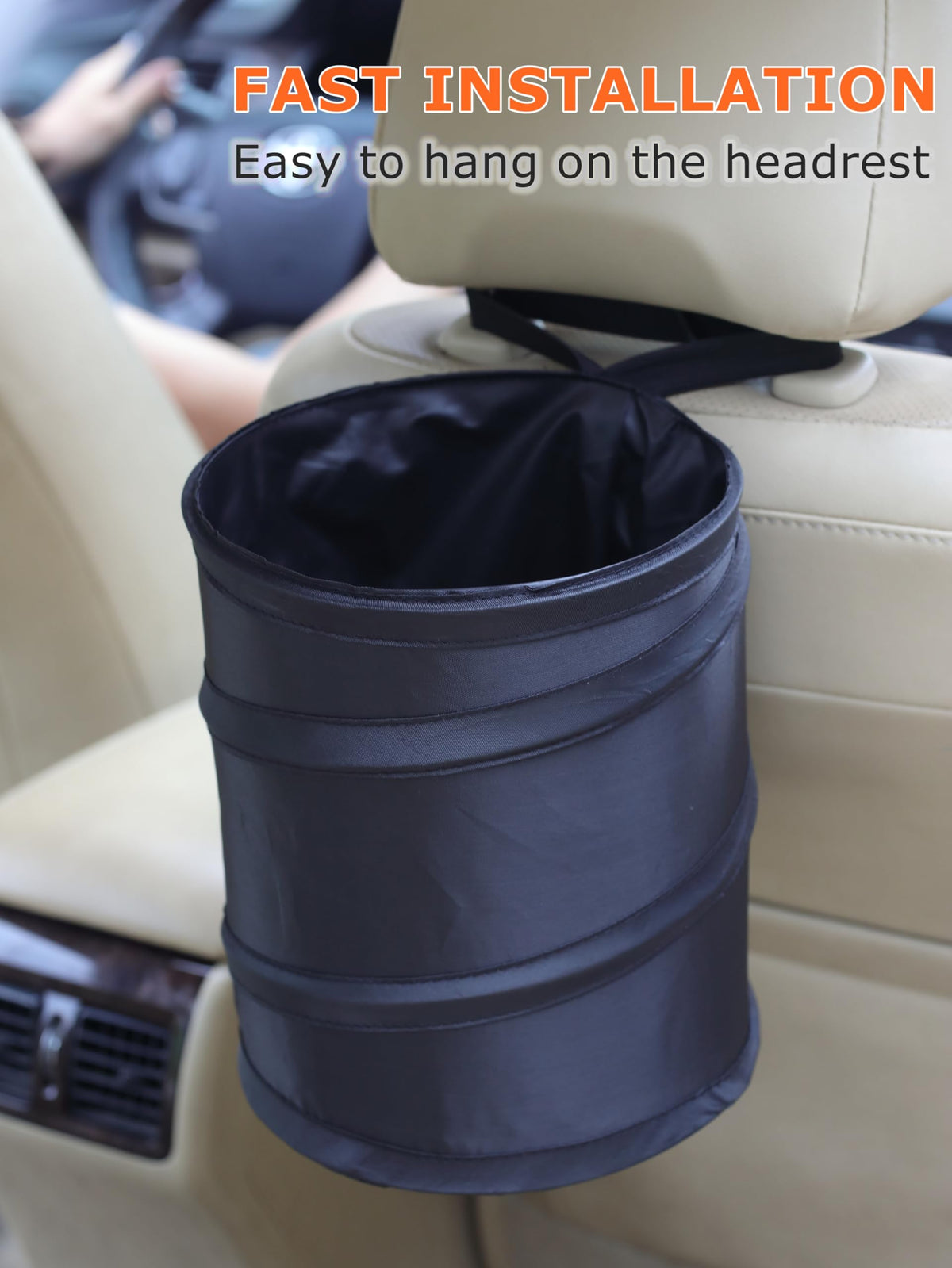 2 Gallons New Leakproof Car Trash Can