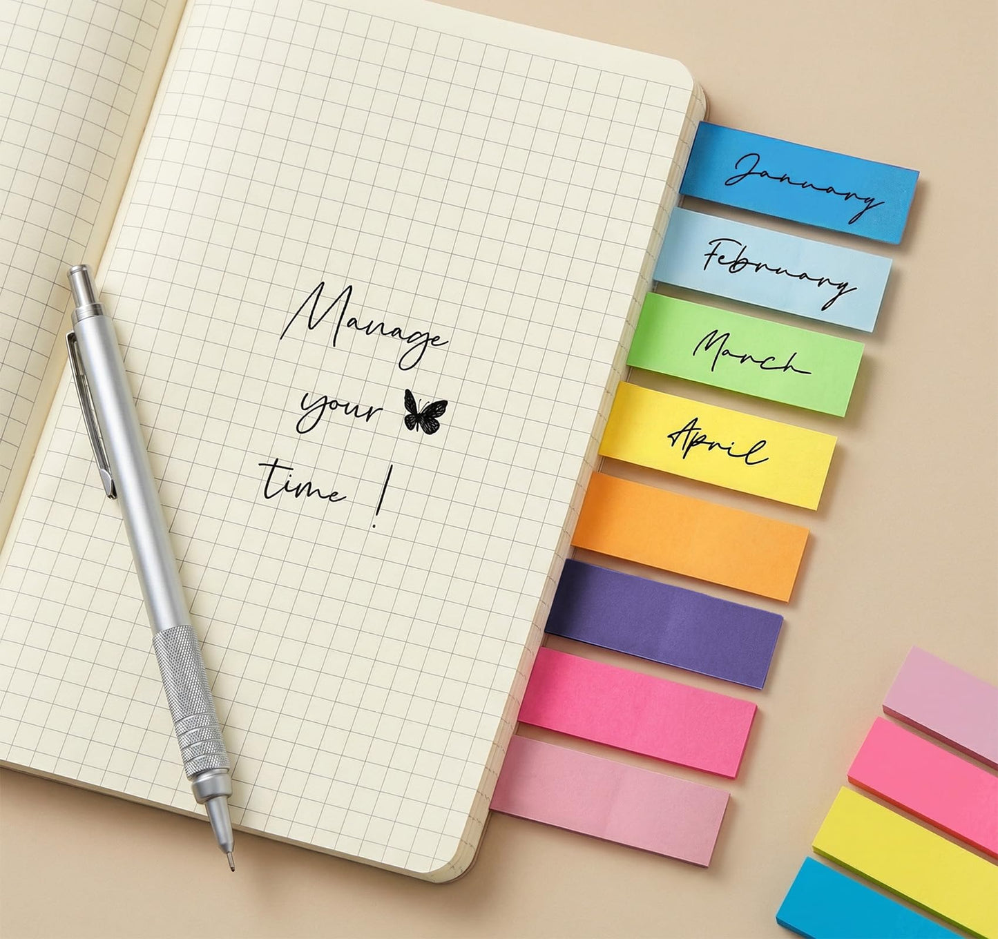 40 Pack Sticky Notes Flags Tabs Page Markers,4000 Sheets Index Tabs,Small Self-Stick Note Pads,8 Bright Colors Page Flags Mini Self-Stick Pads to Post for Office,School,Home,Meeting,Back to School