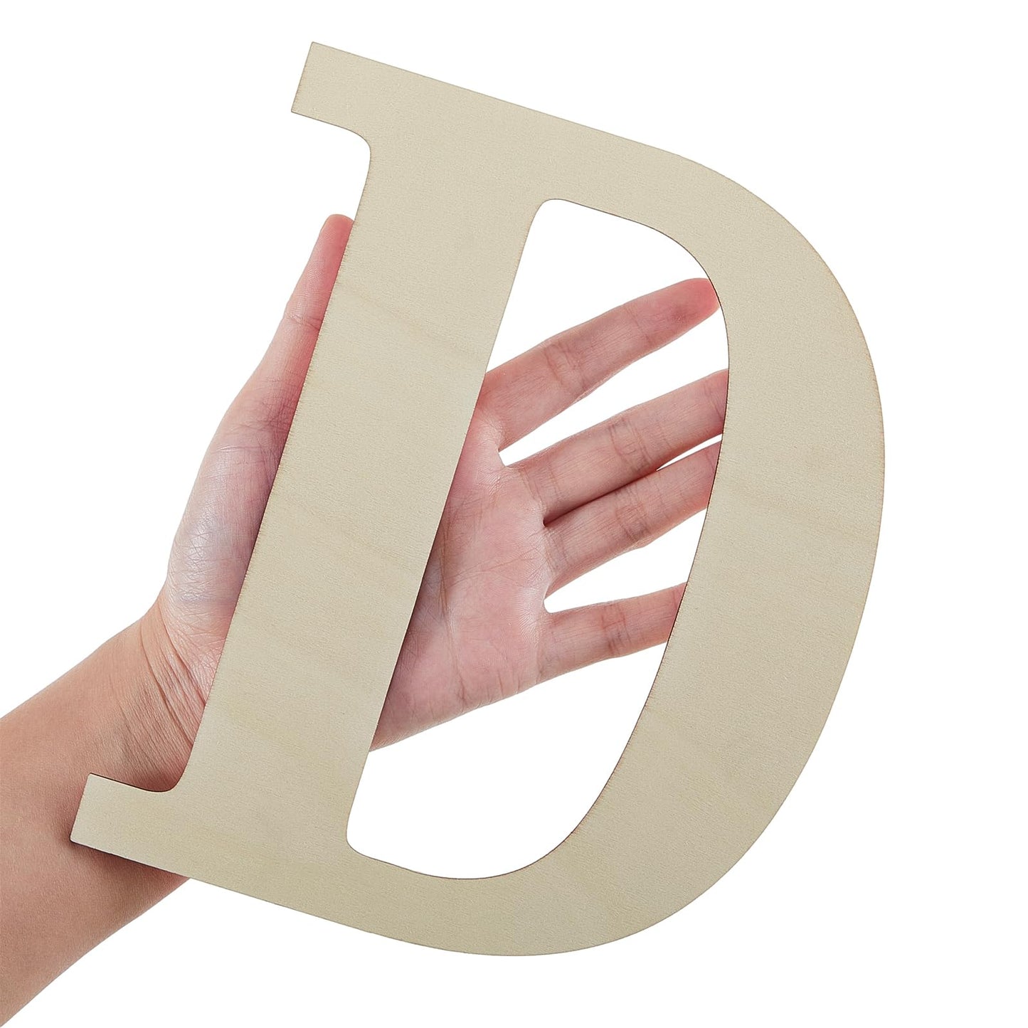 Soaoo 52 Pieces 12 Inch Unfinished Blank Wooden Letters Surface Big Wooden Alphabet Letters for Painting, DIY Projects, Tabletop, Home Wall Decor, Birthday Parties, Wedding