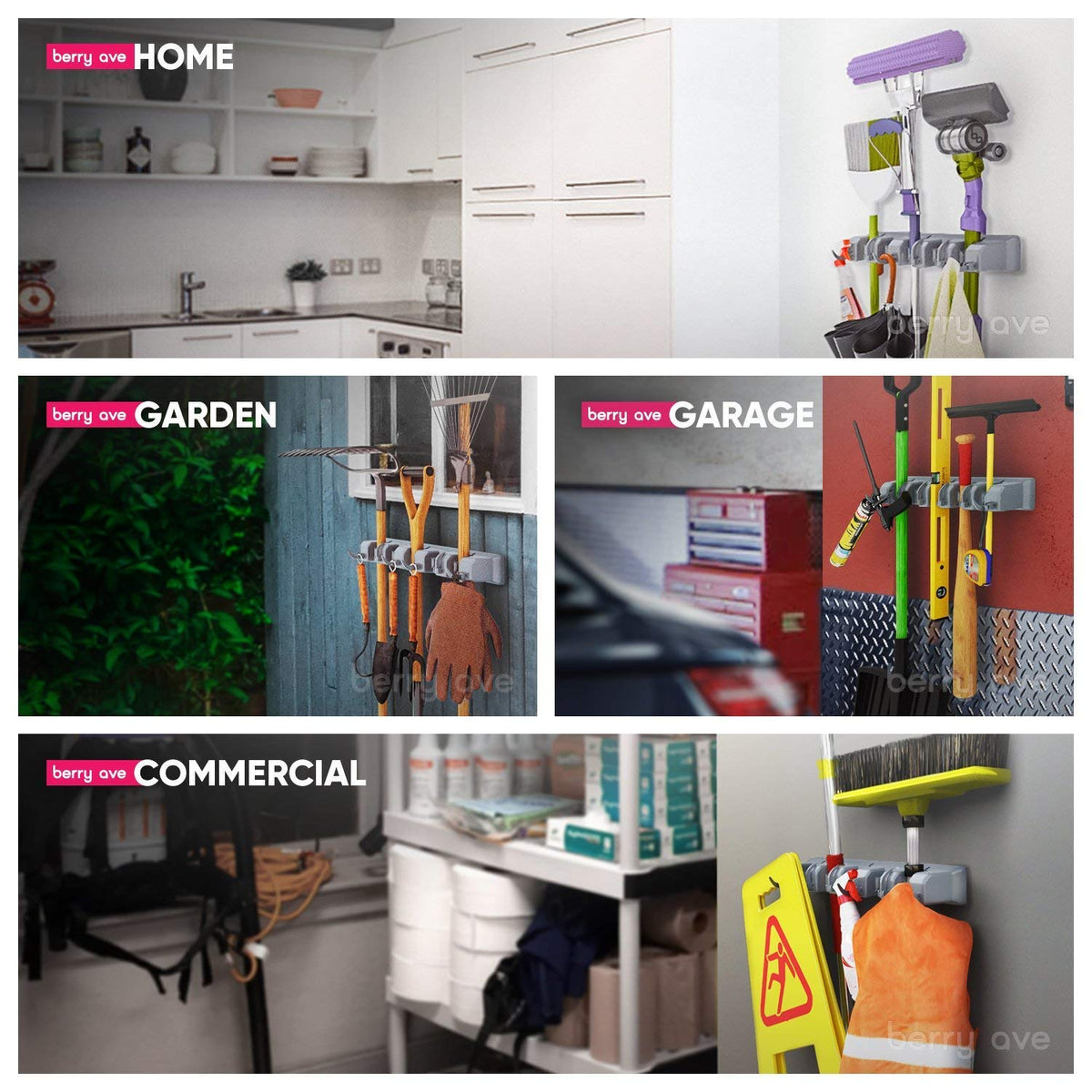Combo 5 Slot Broom Holder w
