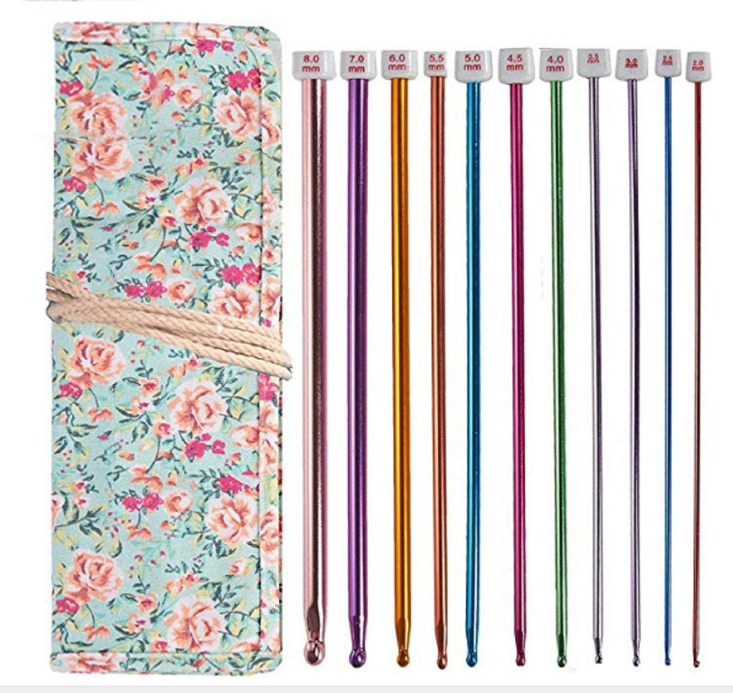 Tunisian Crochet Hooks Set Afghan Crochet Hooks Aluminum Needles Tools for Beginners+ Burable Cloth Case 11-Pack