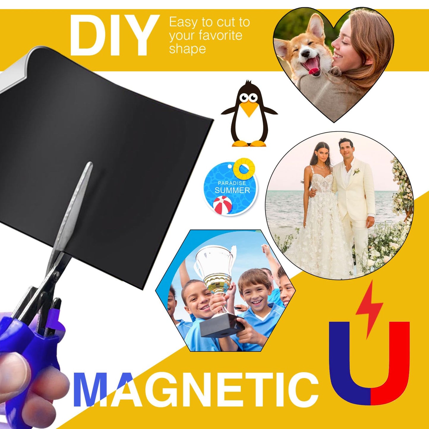JINGZHAN Printable Magnetic Sheets-30 Matte White Magnet Paper-Make fridge magnets, Personality Labels, Crafts-8.5" x 11",Magnet Photo Paper For Cut