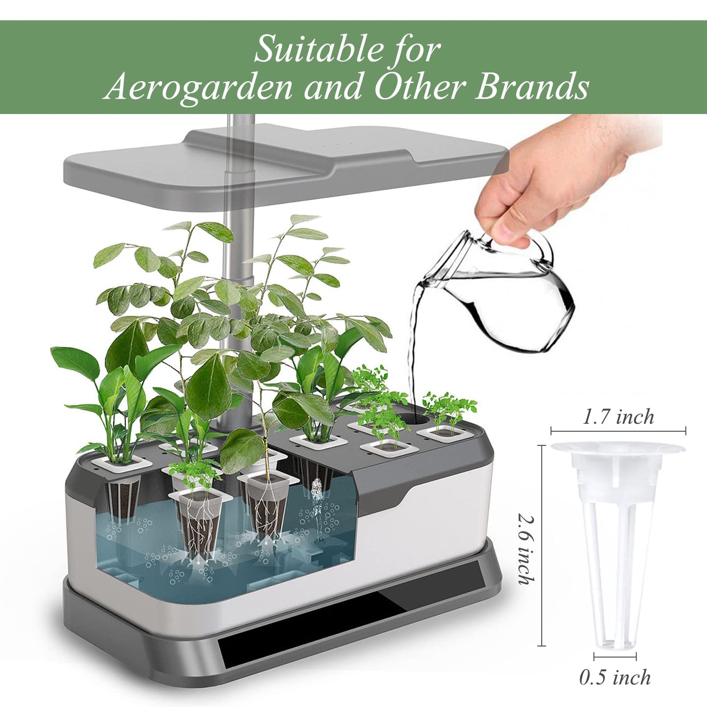 Tigvio 50 Piece Hydroponic Pods Kit: Grow Anything with 50 Grow Sponges - Compatible with All Hydroponics Brands