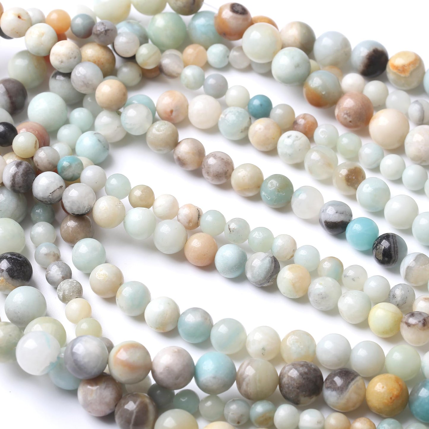 10MM Amazonite Beads Round Loose Beads Natural Gem Beads Crystal Energy Stone Beads for Jewelry Making DIY Bracelet Necklace