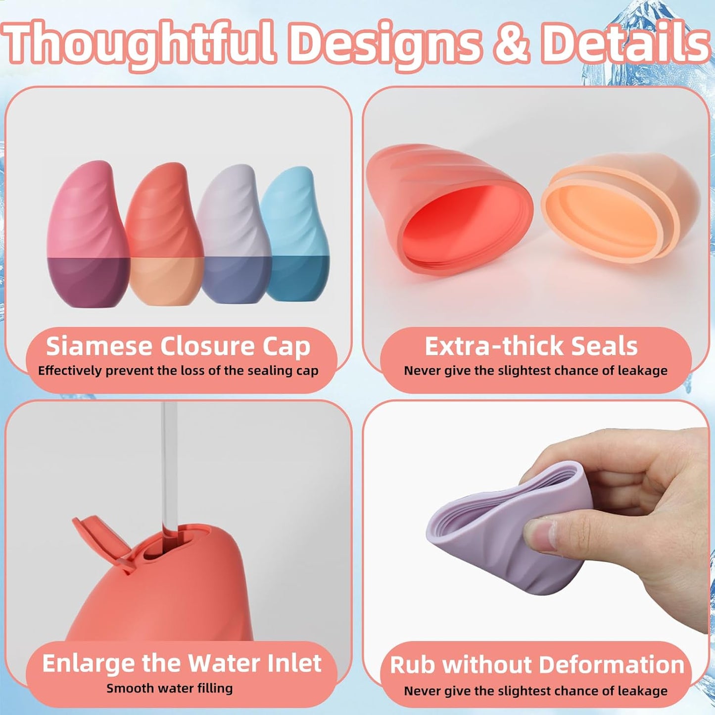 Silicone Facial Ice Cube Roller Massager, Facial Beauty Care Tool, Reusable Face Ice Mold - Brighten Skin, Reduce Puffiness for Face & Eyes (Green)