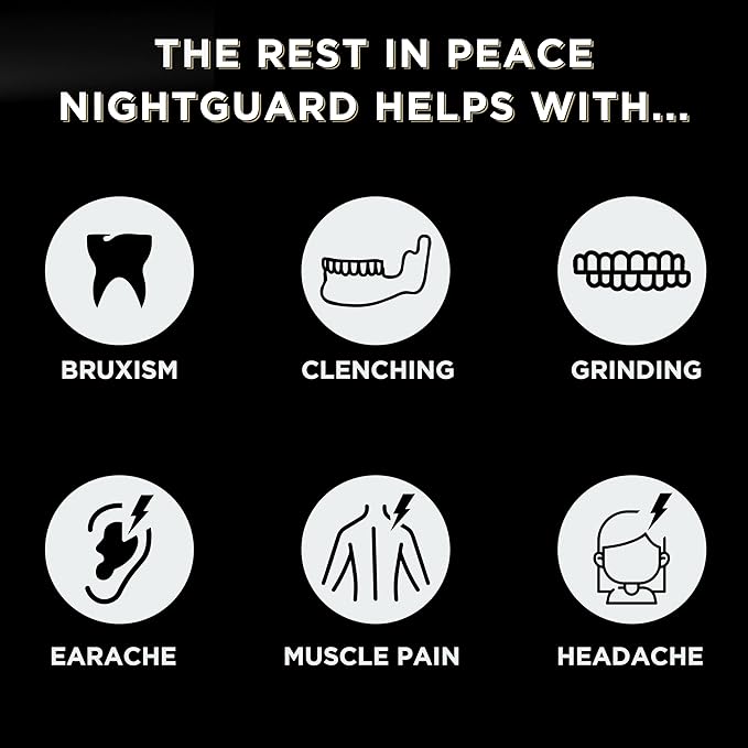 Rest in Peace Night Guard - Pack of Two Moldable Mouth Guard for Teeth Grinding Clenching Bruxism (Blue)