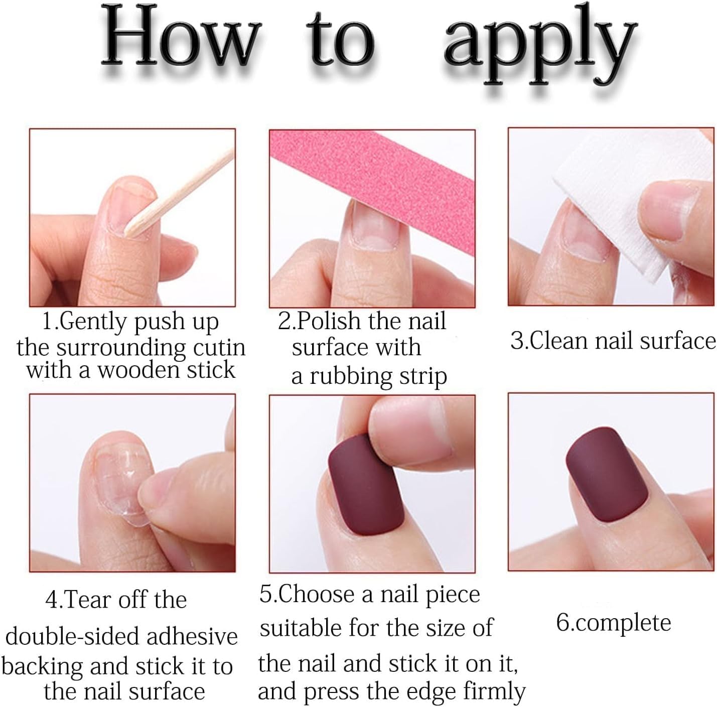 24pcs Star Press on Nails Medium Almond Fake Nails Brown White False Nails with French Tip Glue on Nail Glossy Full Cover Reusable Artificial Acrylic Stick on Nail for Women Manicure