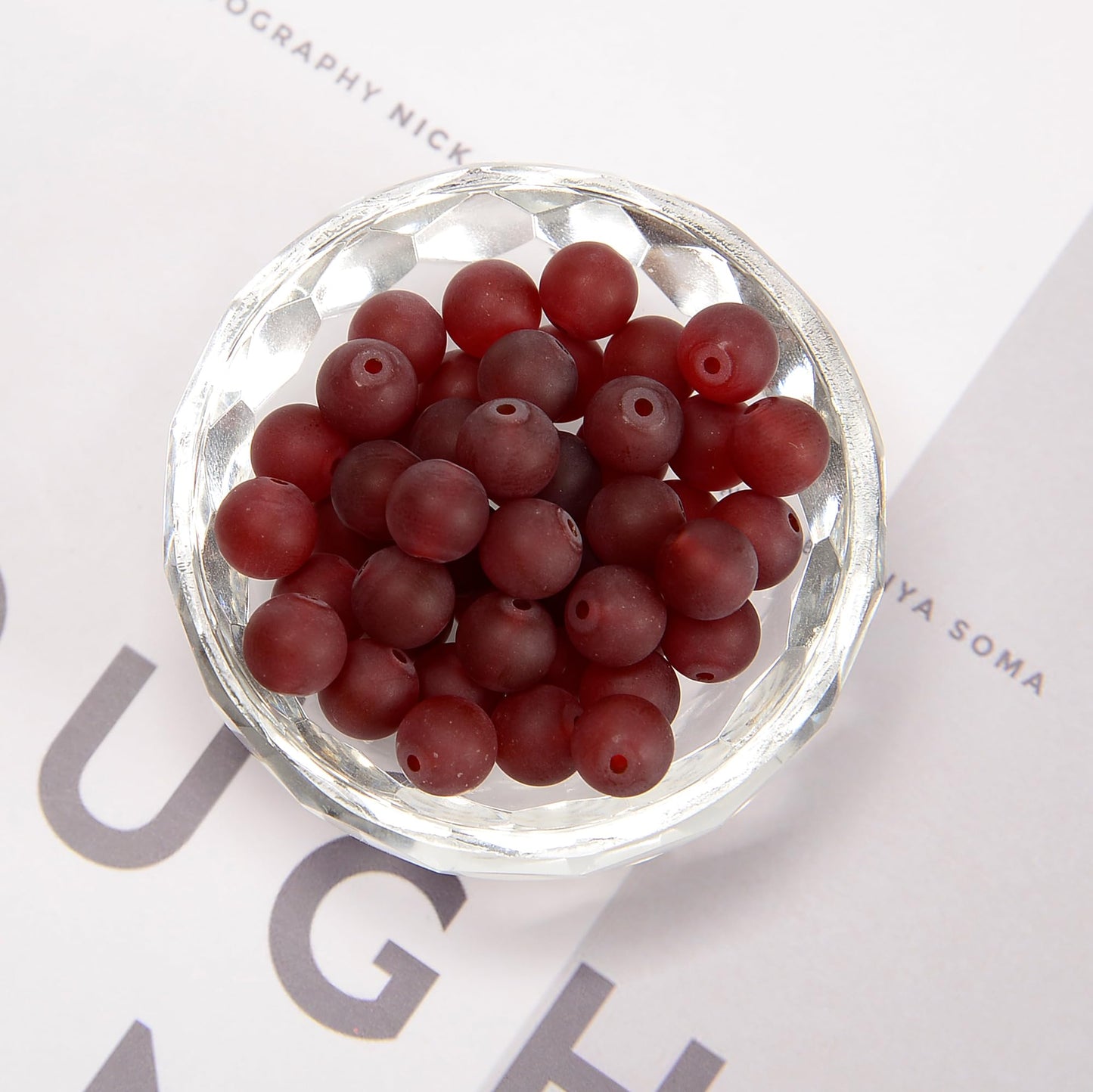 65Pcs 6mm Frosted red Agate Natural Round Loose Real Stone Beads Gemstone Genuine for DIY Hand Made Craft Jewelry Bracelet Earring Necklace String Making Energy Healing Power