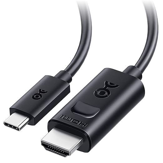 Cable Matters Unidirectional USB C to HDMI 2.1 Cable - 15ft, Support 4K@240Hz and 8K@60Hz, HDR - Thunderbolt 4, Thunderbolt 5, USB 4 Compatible with MacBook Pro, XPS, ThinkPad - Max 4K@60Hz on macOS