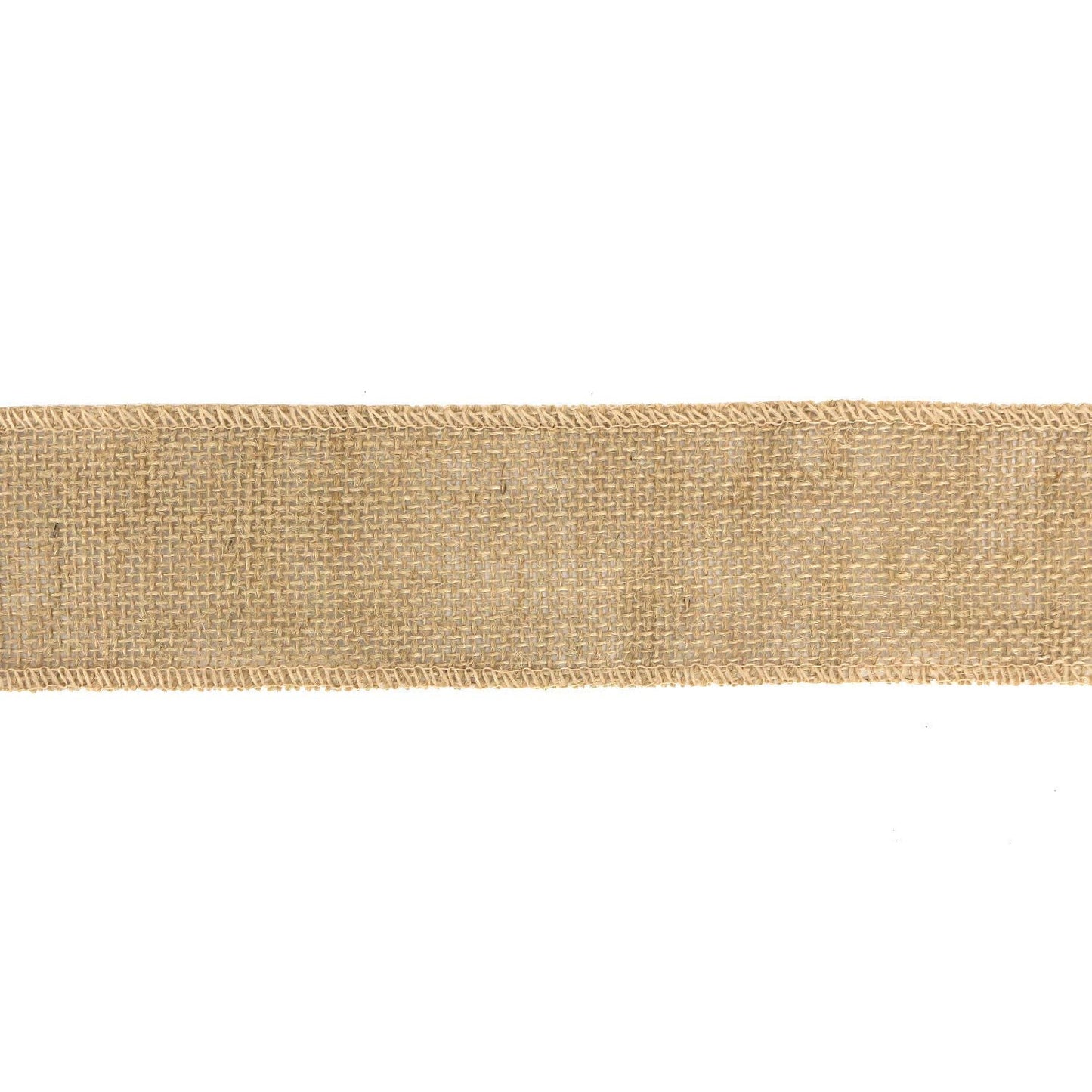 Midi Ribbon 2-1/2" Burlap Ribbon Fabric Craft Ribbon On Spool 10 Yards, Natural