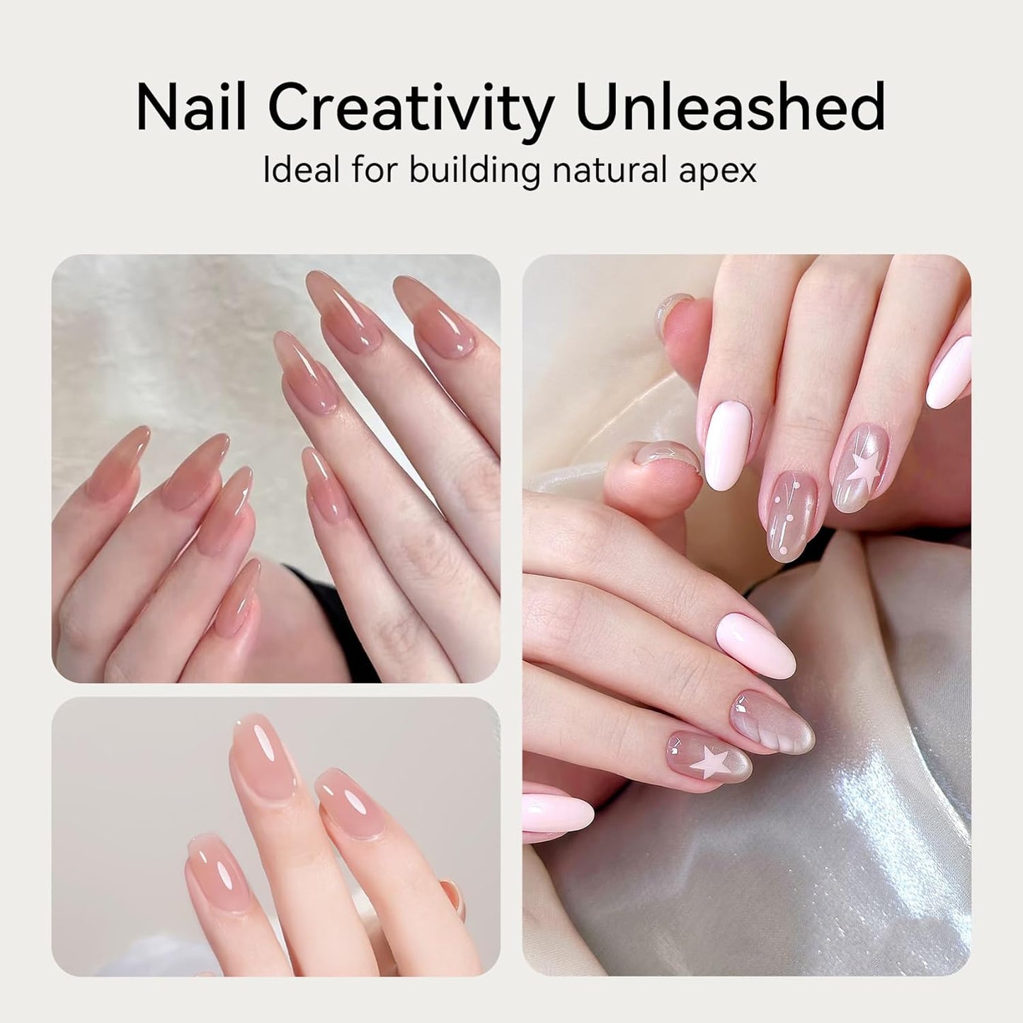 MAYCHAO 15ML Clearly Pink Builder Nail Gel 7 in 1 Clear Pink Builder Strengthener Gel Nail Polish for Nail Extension, No Wipe Base Coat for Home Manicure, 0.5 OZ-05