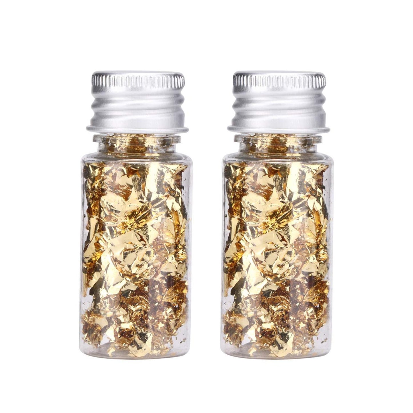 Lwuey Decorating Flakes, Gold Leaf Cake Decoration Flake Goldlen Toppers Gilding Foil Decor Imitation Metallic Decorative Drink Cooking Chocolates Cakes Drinks Dessert Cupcake Makeup 4PCS