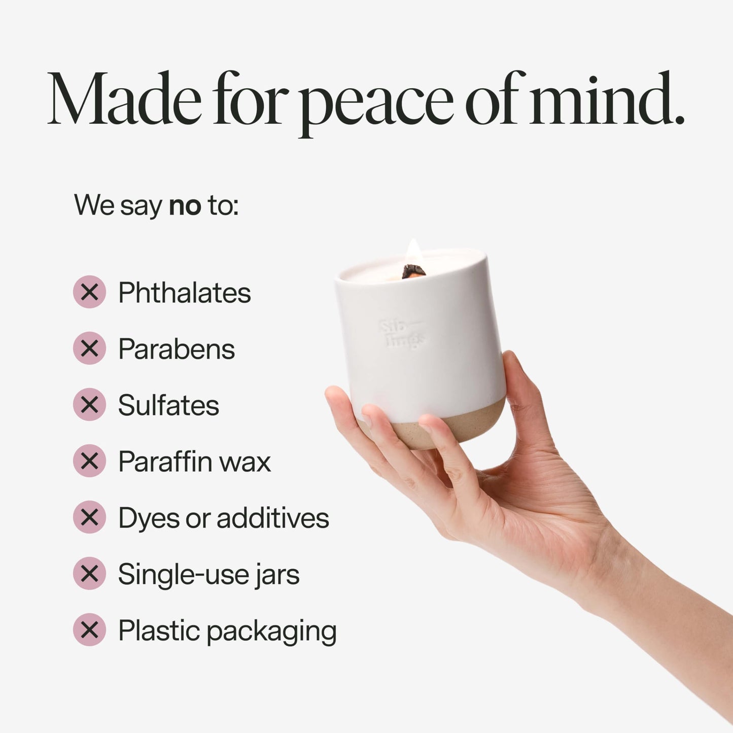 Siblings Candle Refill Kit – DIY Coconut Soy Wax Candle Making Kit for Reusable Vessels – Non-Toxic Clean Burn, Wooden Wick – Scent No 06: Cardamom, Sandalwood, Vanilla – 60 Hour Burn