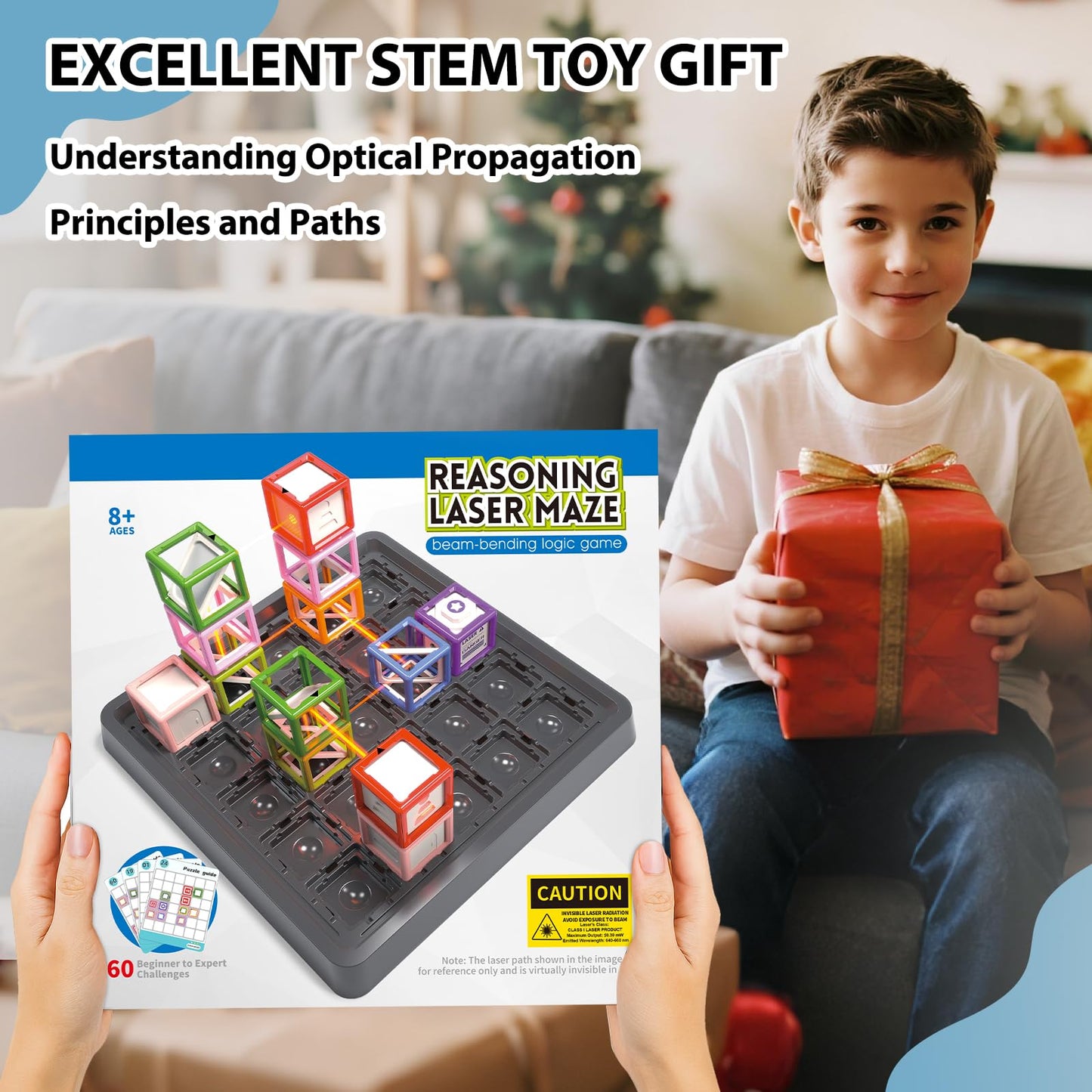Innovakids Laser Maze - STEM Logic Toys for Ages 8-13, 60+ Challenges Puzzle Games, Great 8-13 Years Old Children Gift to Develop Spatial Imagination Problem-Solving Concentration, Team/Solo Play