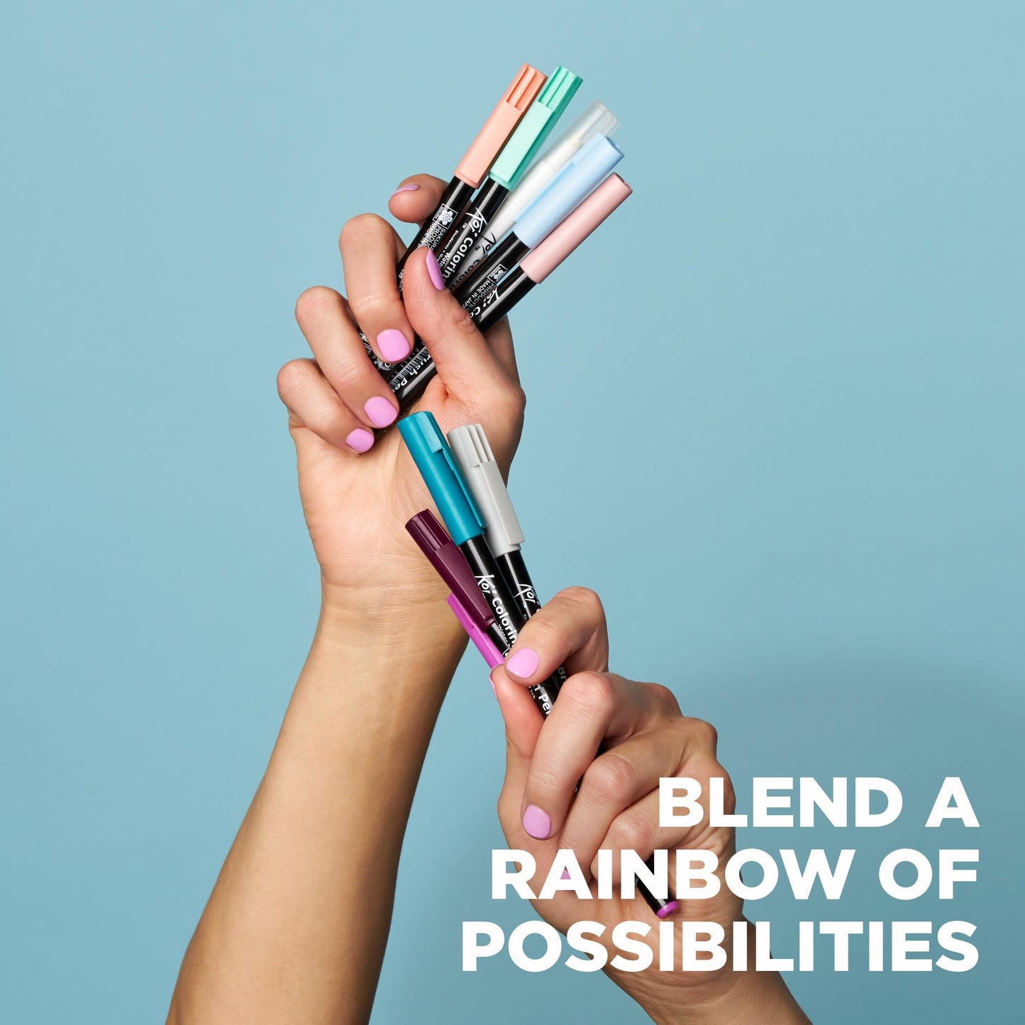 SAKURA XBR-6SA 6-Piece Koi Coloring Brush Pen Set, Gray