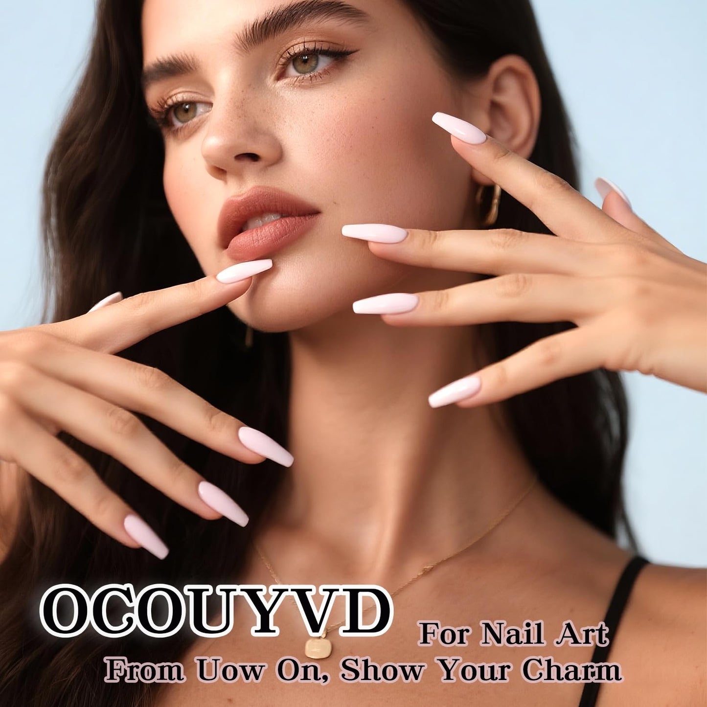 Square Ombre Press on Nails Set - Blue Purple Gradient Feather Pattern Fake Nails with Glue on Nail Acrylic False Nails Glossy Full Cover Stick on Nail for Women 24PCS