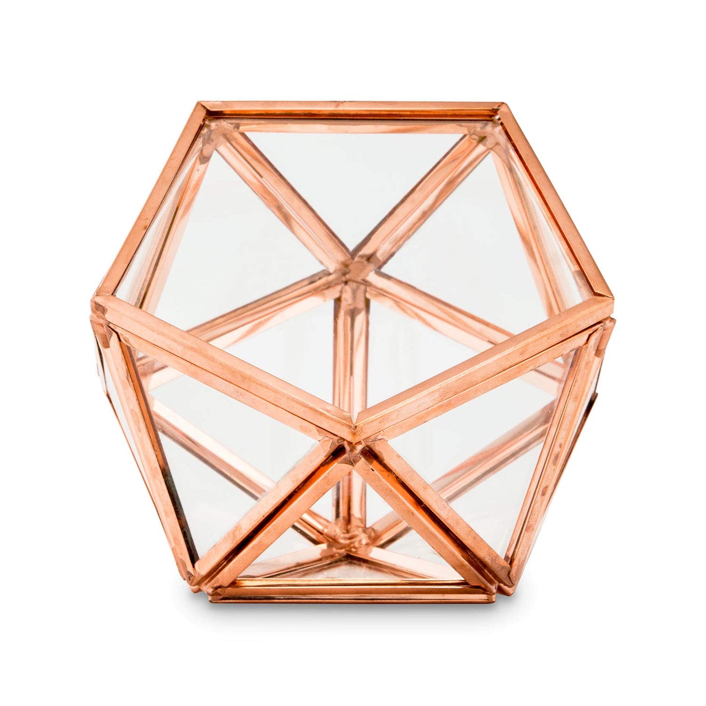 WEDDINGSTAR Small Glass Geometric Terrarium Style Ring Jewelry Box - Blank