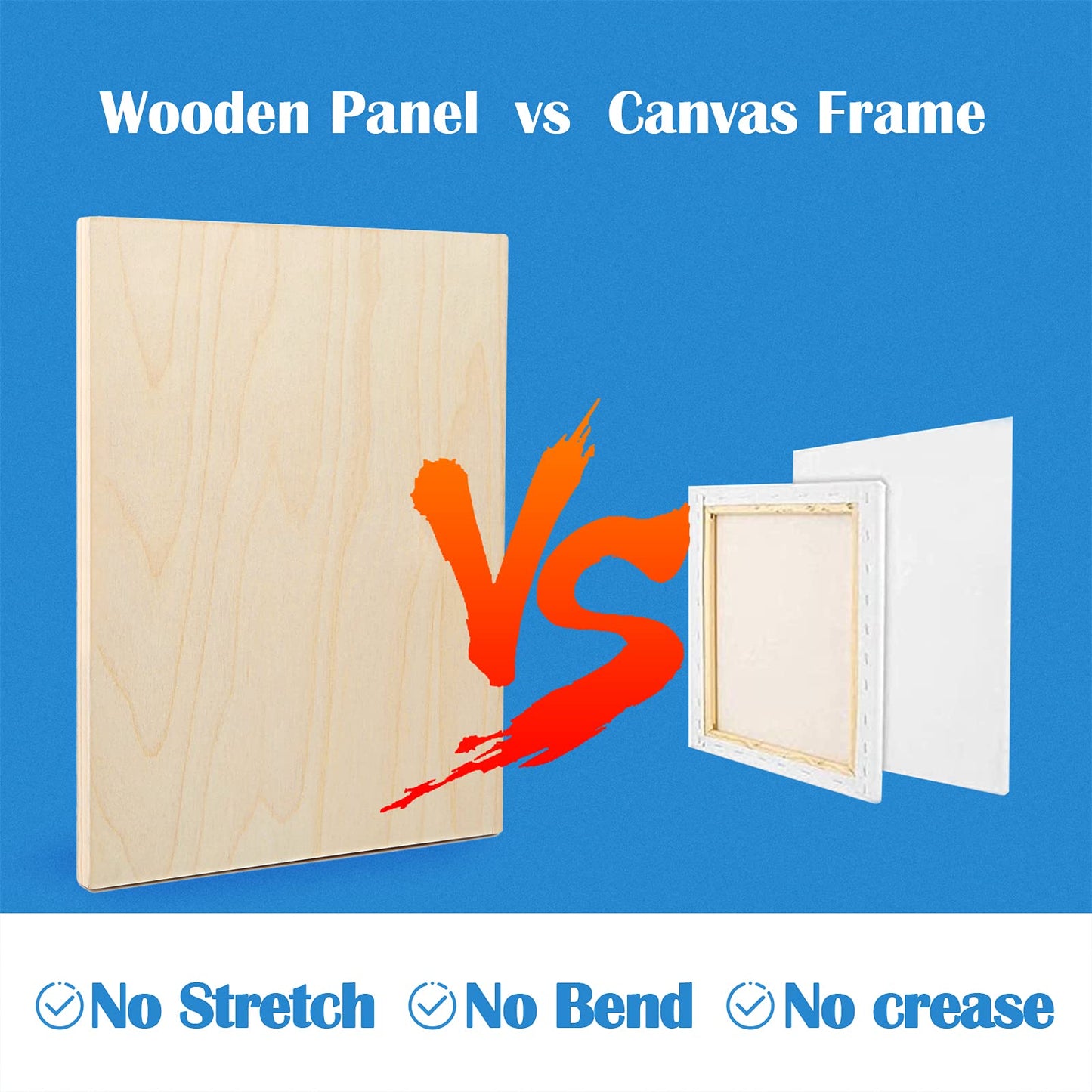 Falling in Art Unfinished Birch Wood Panels Kit, 2 Pack of 12x16’’ Studio 3/4’’ Deep Cradle Boards for Pouring Art, Crafts, Painting, and More