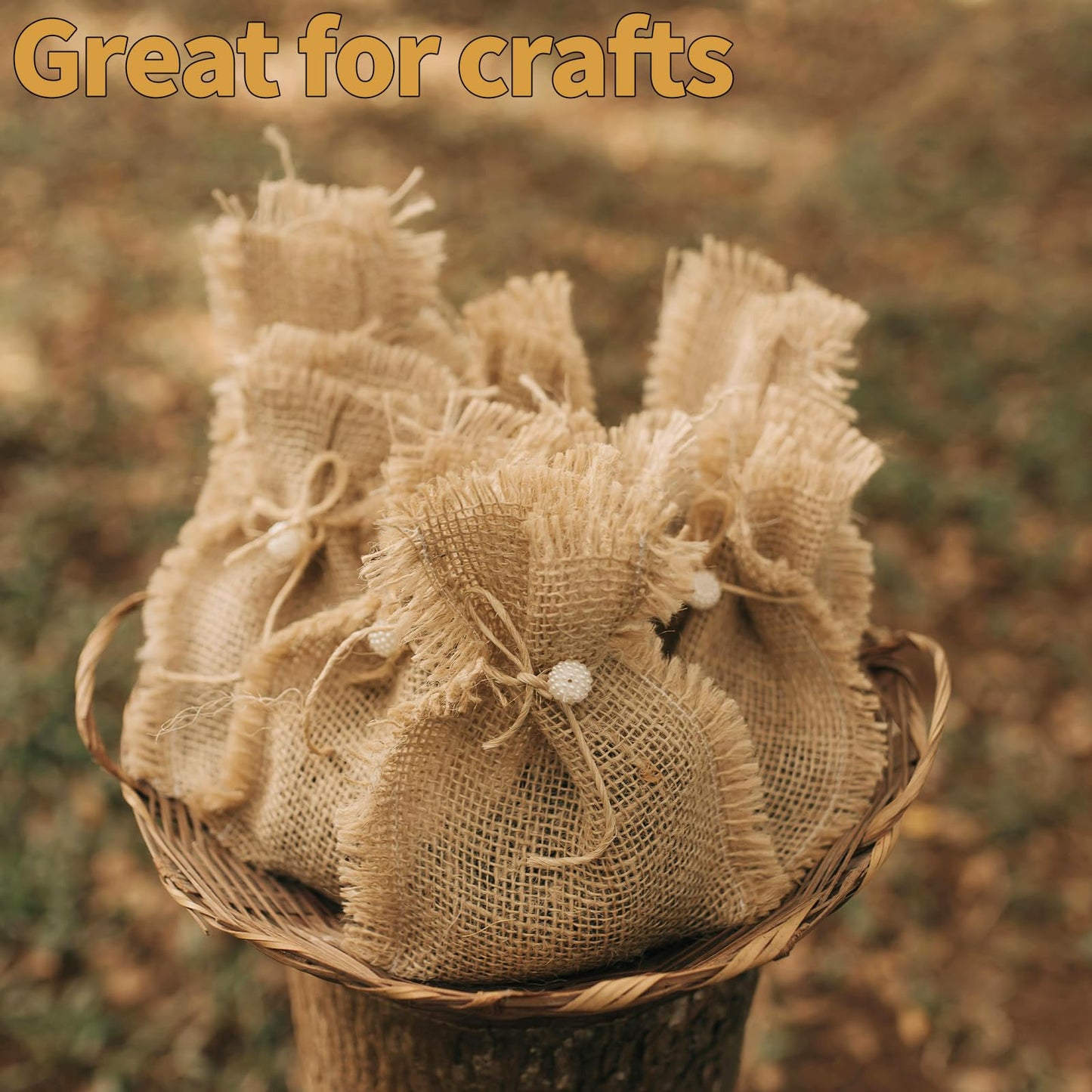 PQZKLDP 6 Inch (15CM) Burlap Ribbon 12 Yards Natural Burlap Fabric Roll for Crafting, Gift Wrapping, and Home Decor - Natural Rustic Style for Weddings, Parties, and DIY Projects