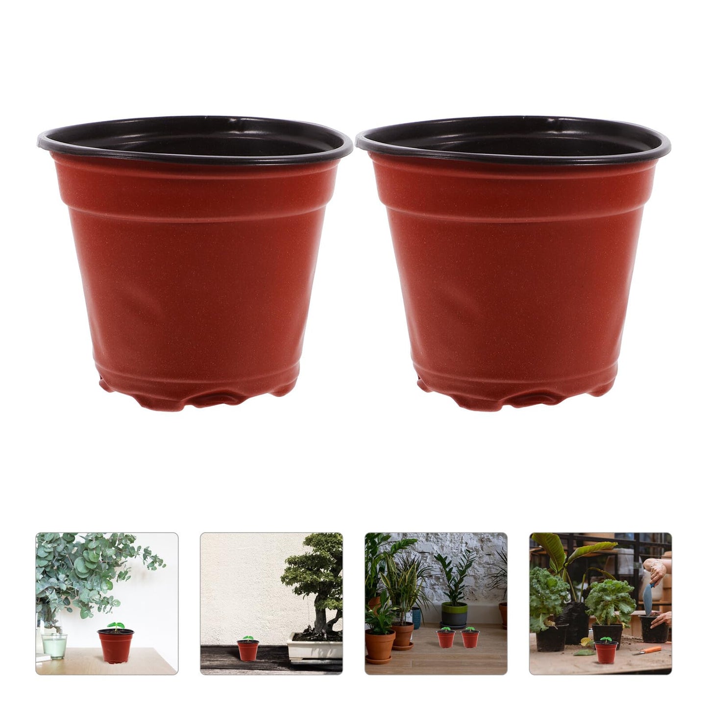 ROMISBABA 100pcs Strawberry Nursery Cups Plant Growing Pots Plastic Seed Starter Containers for Garden Transplanting and Propagation