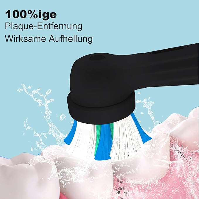 8 Pack IO Replacement Heads Compatible with Oral B IO 2/3/4/5/6/7/8/9/10/Deep Clean Series Electric Toothbrushes, Brush Heads Compatible with Oral B iO (Black)