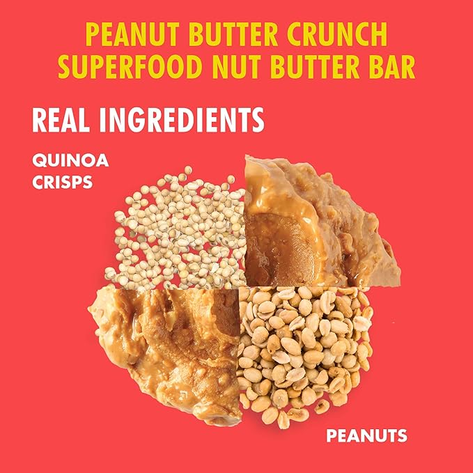 B.T.R Nation Vegan Keto Plant Based High Protein & HIgh Fiber Bars - Peanut Butter Crunch Protein+ | 6 Bars | Low Carb & GF, Free of Sugar Alcohols, Dairy, Soy, with Powerful Superfoods!